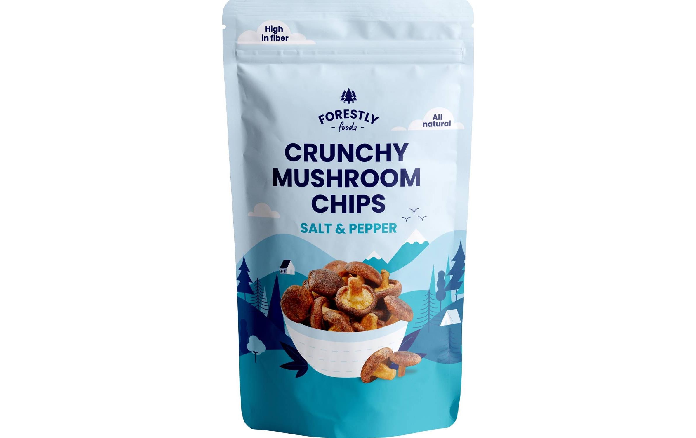 Forestly Foods Crunchy Mushroom Chips – Salz & Pfeffer 50 g Forestly Foods Crunchy Mushroom Chips – Salz & Pfeffer 50 g