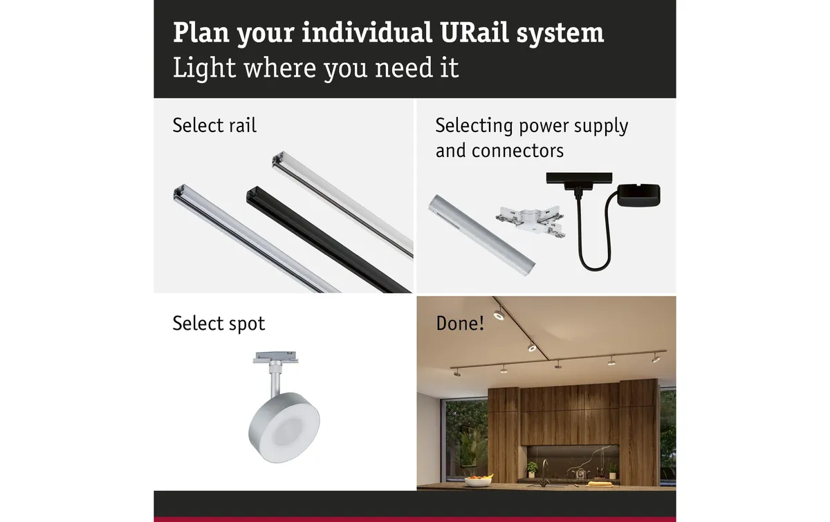 Paulmann URail Schienenspot Circle dimmbar 230 V Chrom Paulmann URail Schienenspot Circle dimmbar 230 V Chrom