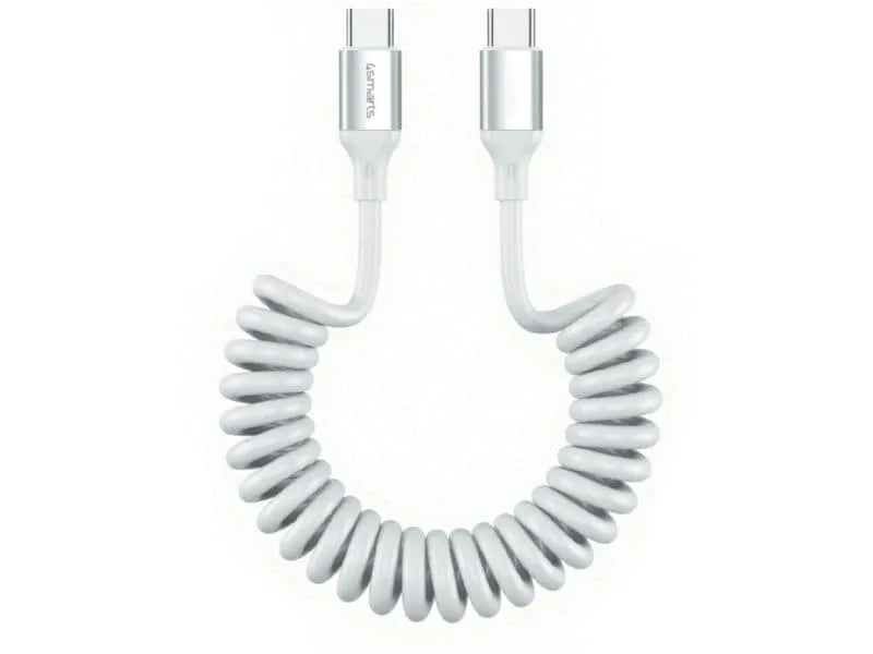 4smarts USB 2.0-Spiralkabel USB C - USB C 1.35 m Weiss 4smarts USB 2.0-Spiralkabel USB C - USB C 1.35 m Weiss