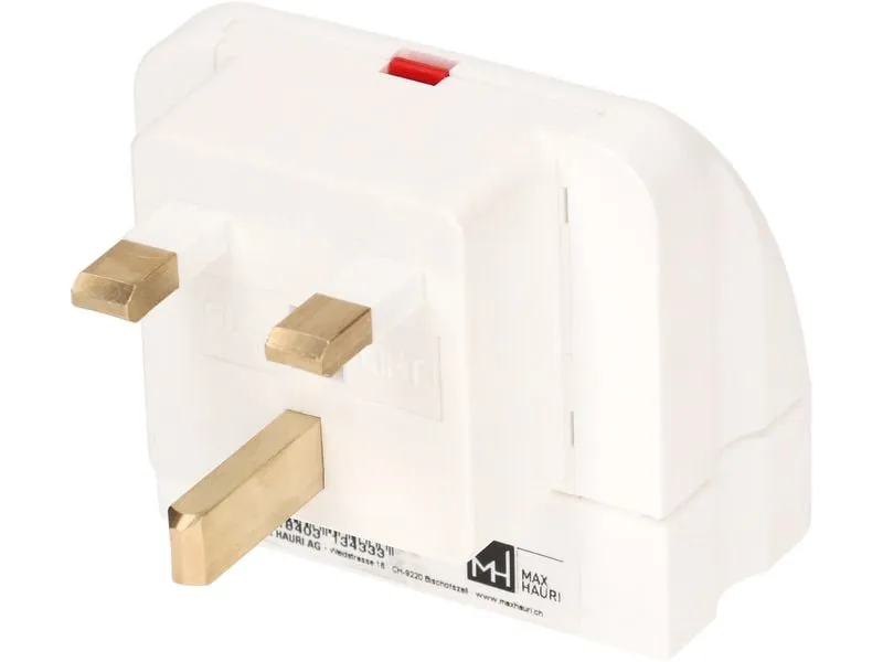 Max Hauri Reiseadapter Grossbritannien / Typ 13, 3-polig, Weiss