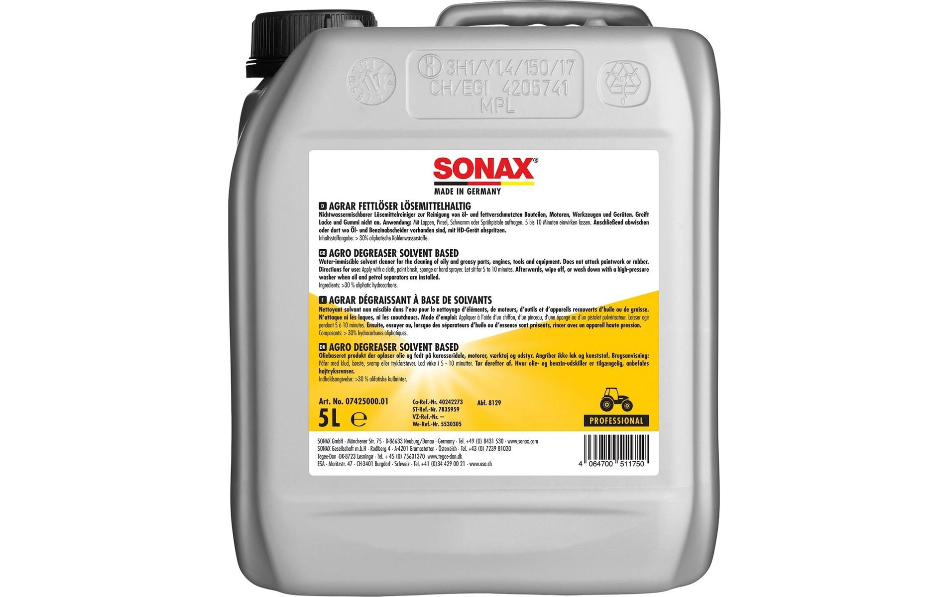 Sonax Agrar Fettlöser Alkalisch 5000 ml