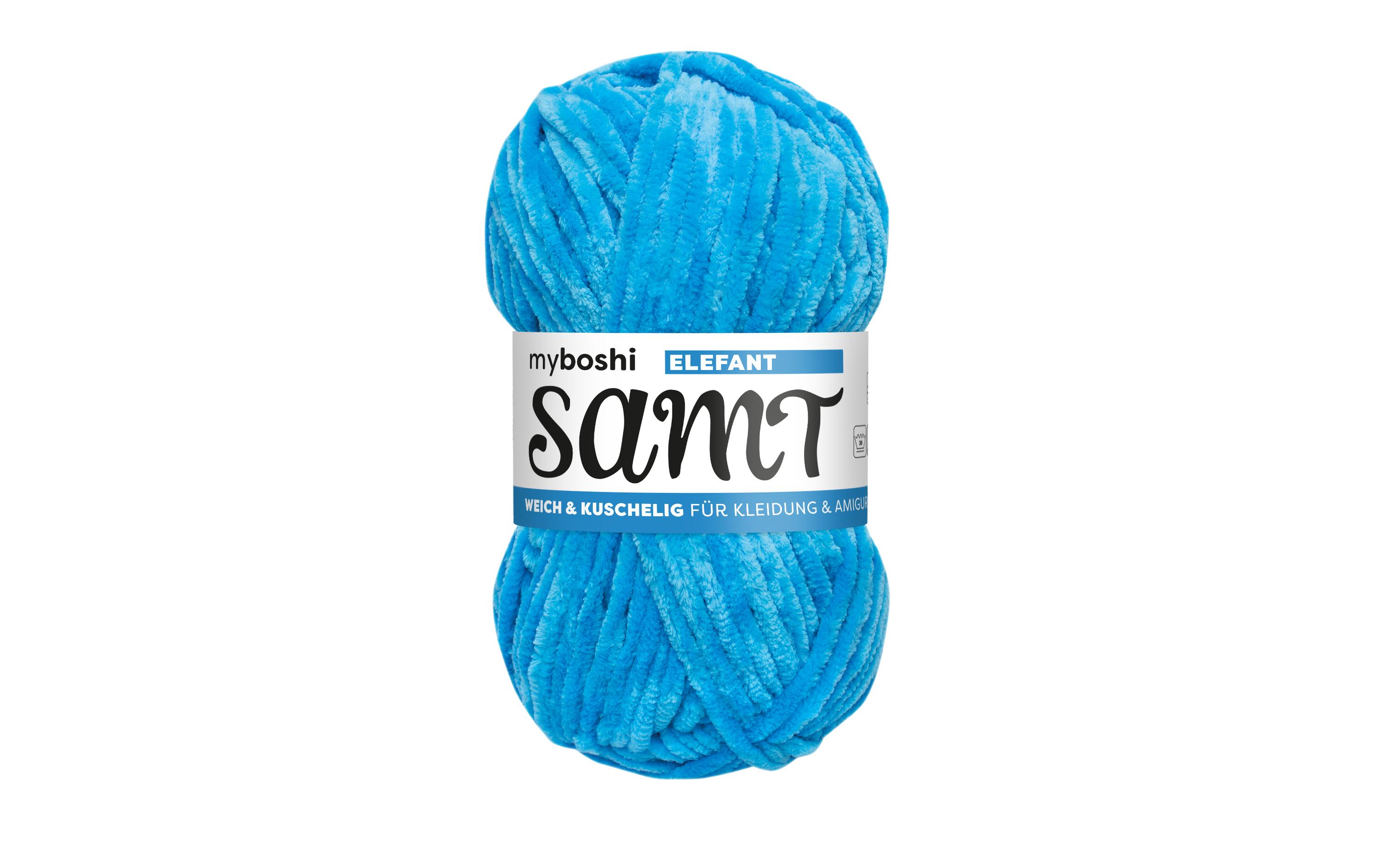 myBoshi Wolle Chenille Samt Elefant 100 g, 100 m