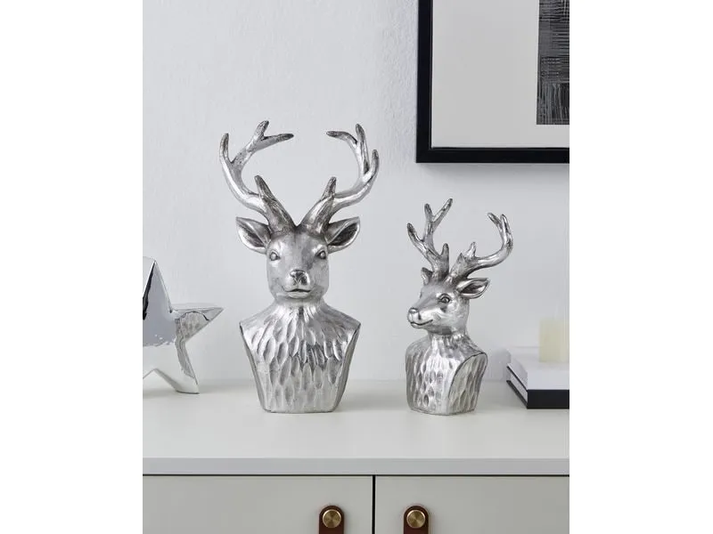 EGLO Weihnachtsfigur Hirsch Lamlash Weihnachtsdeko, Silber