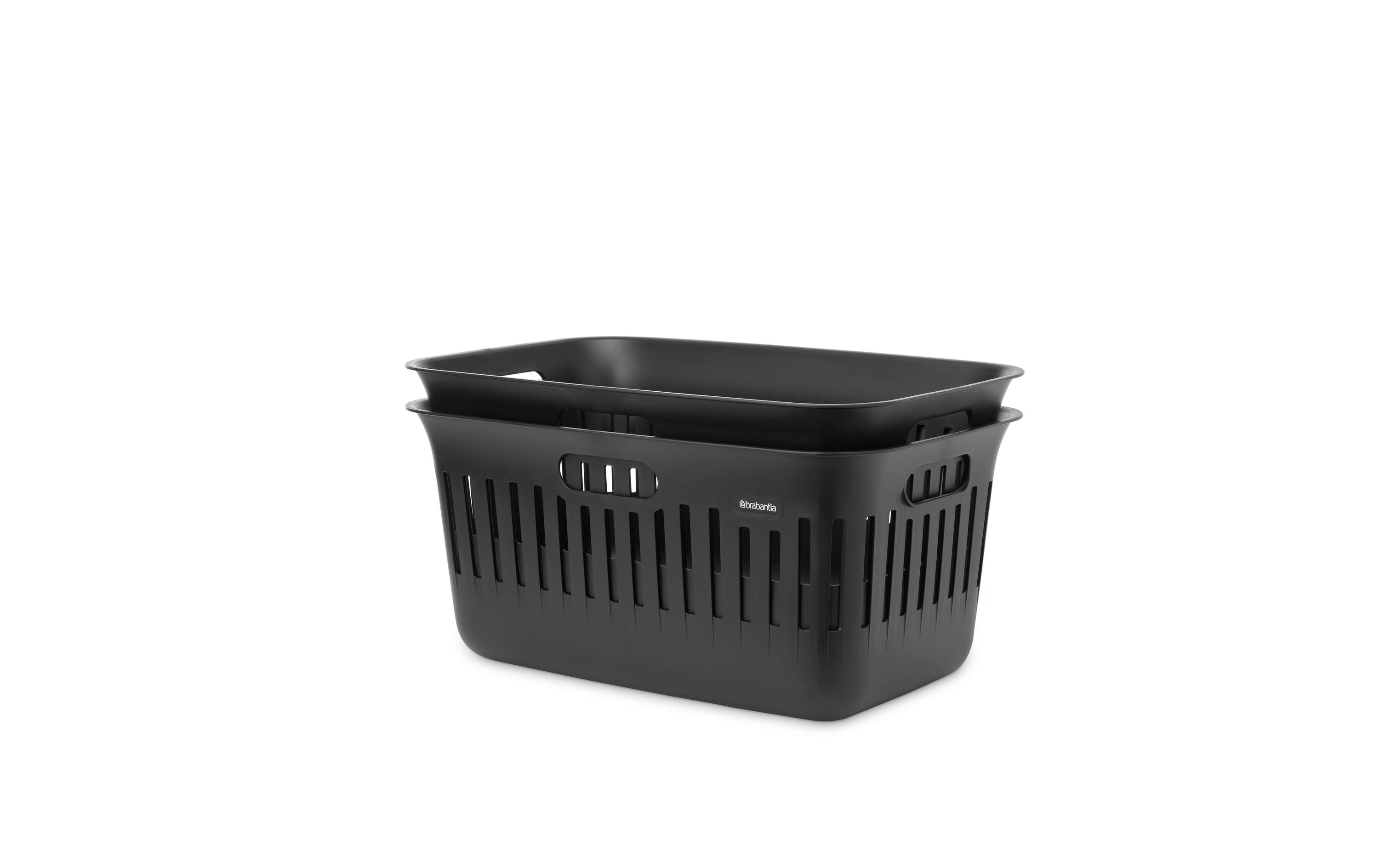 Brabantia Wäschekorb Collect IT 2 x 40 l, Schwarz
