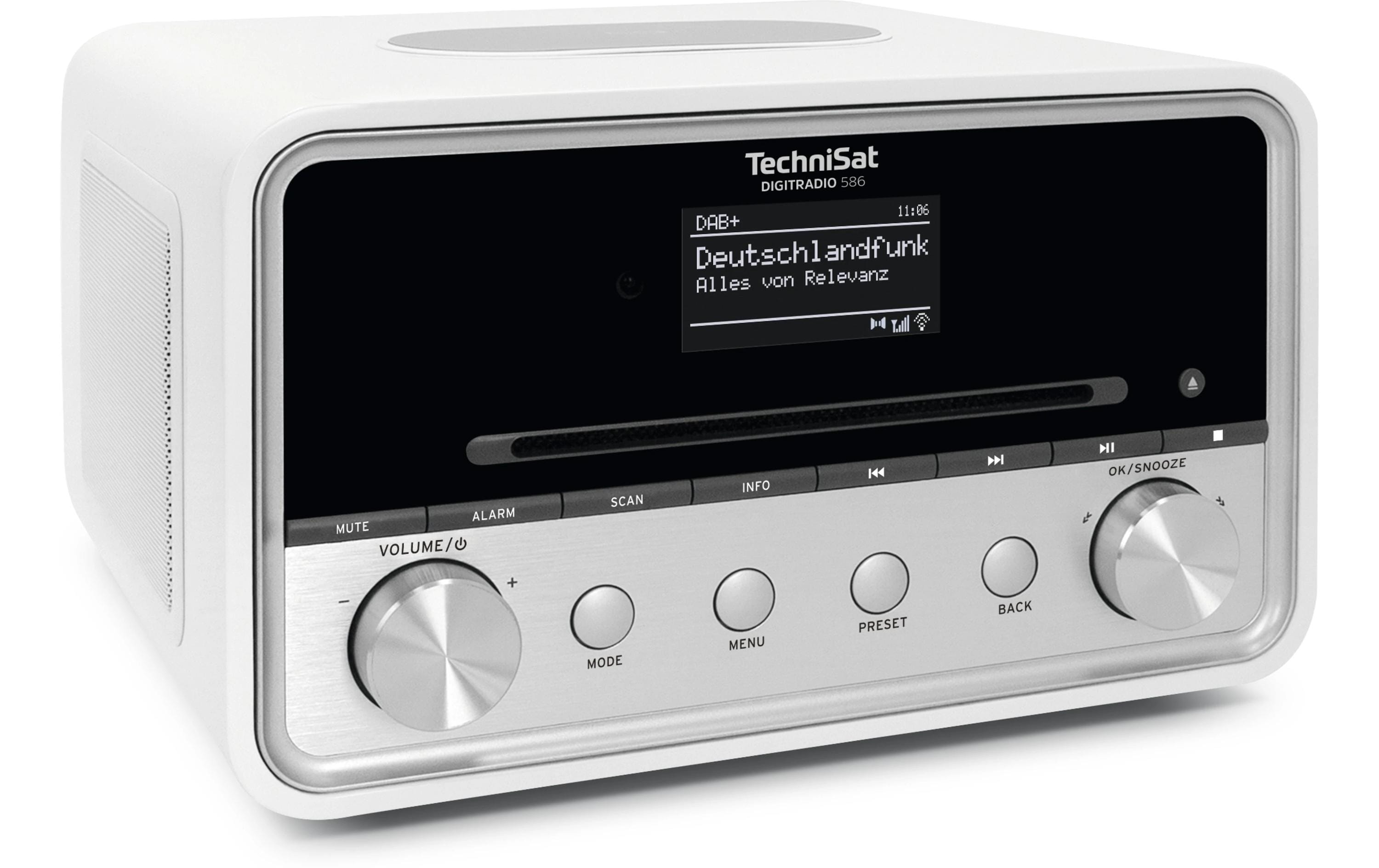 Technisat DAB+ Radio DigitRadio 586 Silber/Weiss Technisat DAB+ Radio DigitRadio 586 Silber/Weiss