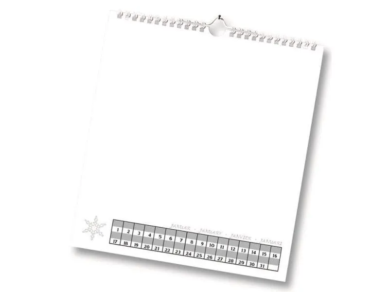 Folia Dauerkalender 23 x 24 cm, Weiss Folia Dauerkalender 23 x 24 cm, Weiss