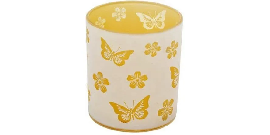 CHALET Windlicht Butterfly 10 cm, Gelb CHALET Windlicht Butterfly 10 cm, Gelb