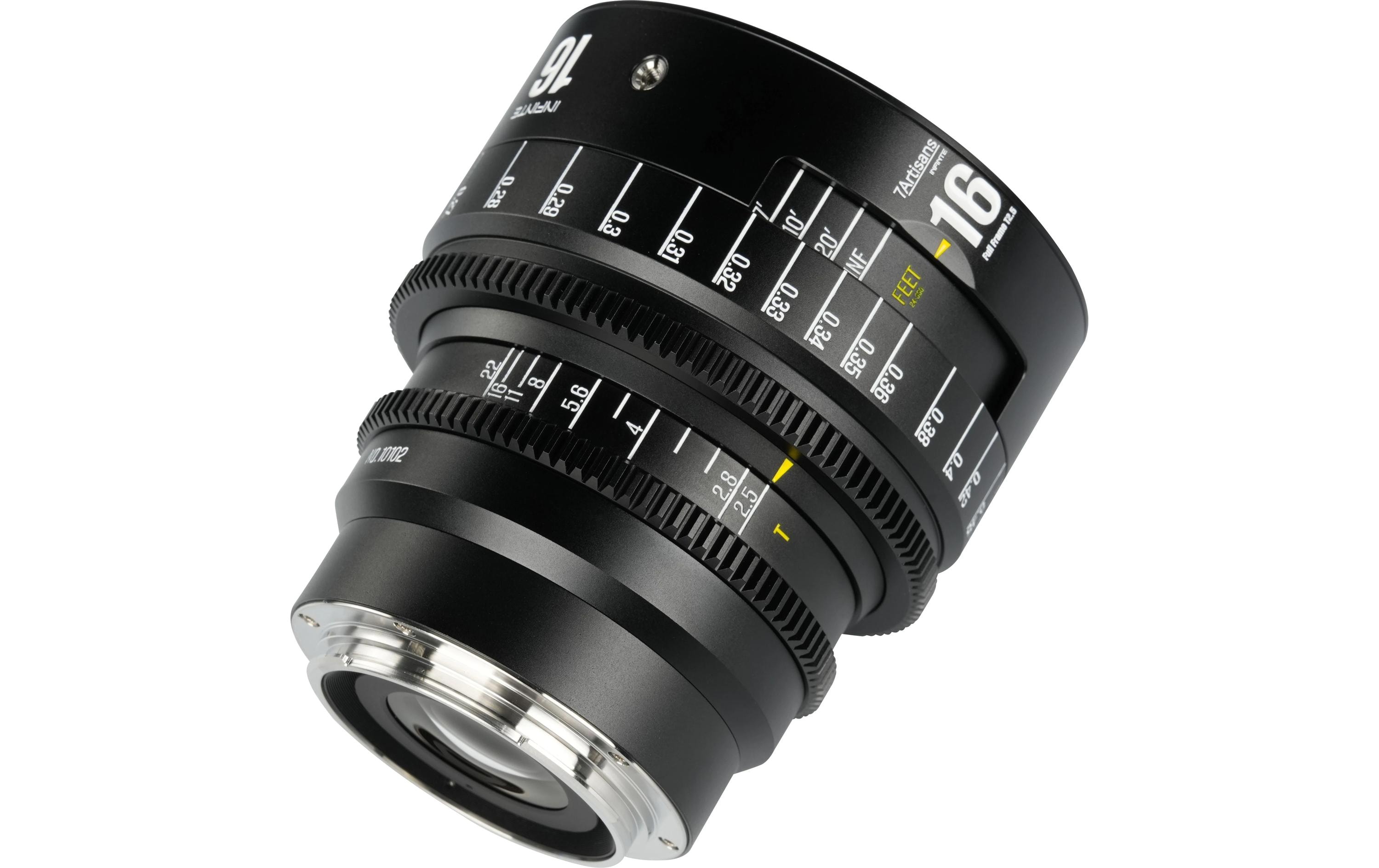 7Artisans Festbrennweite 16mm T/2.5 INFINTE Schwarz – Canon EF