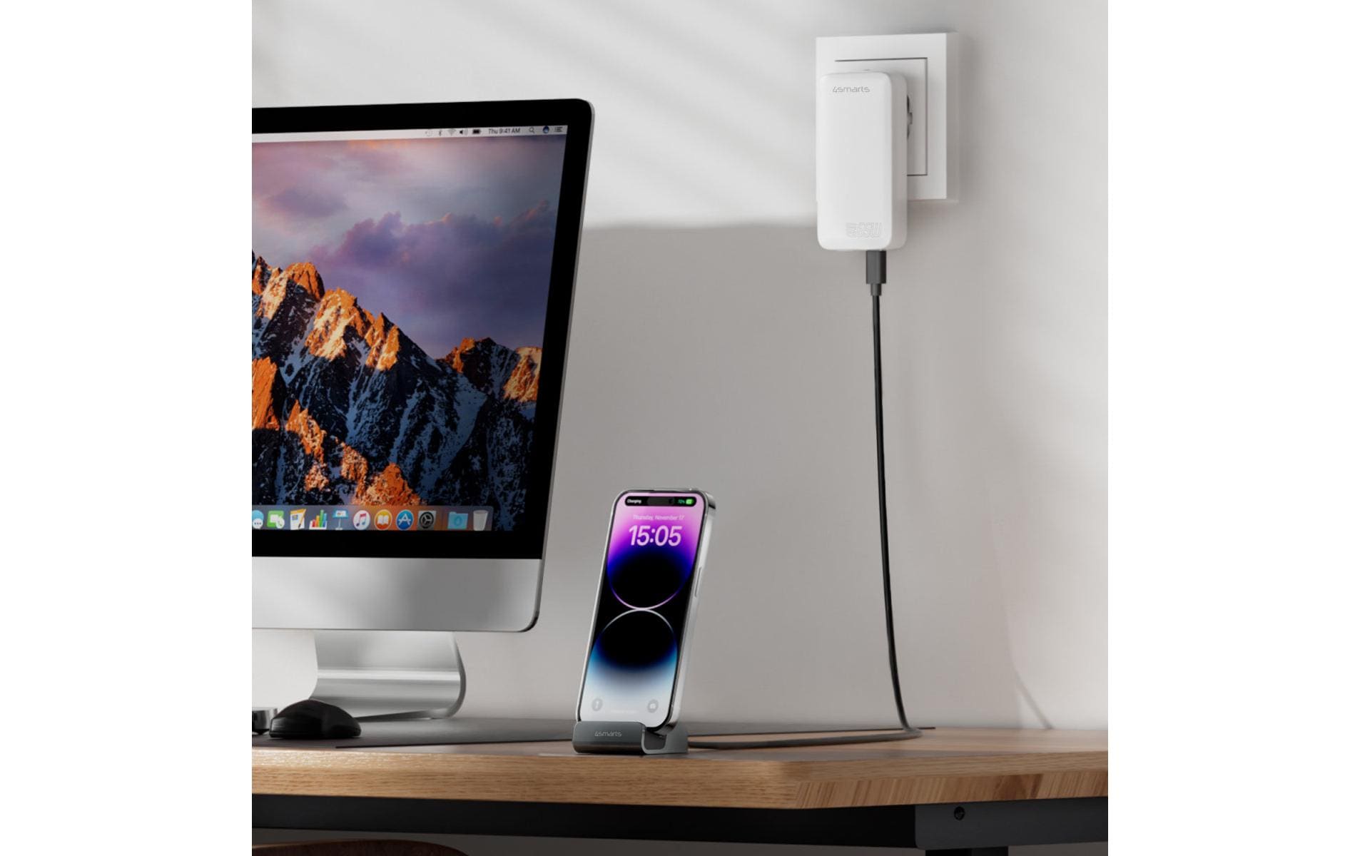 4smarts Ladestation VoltDock USB-C 60 W Grau