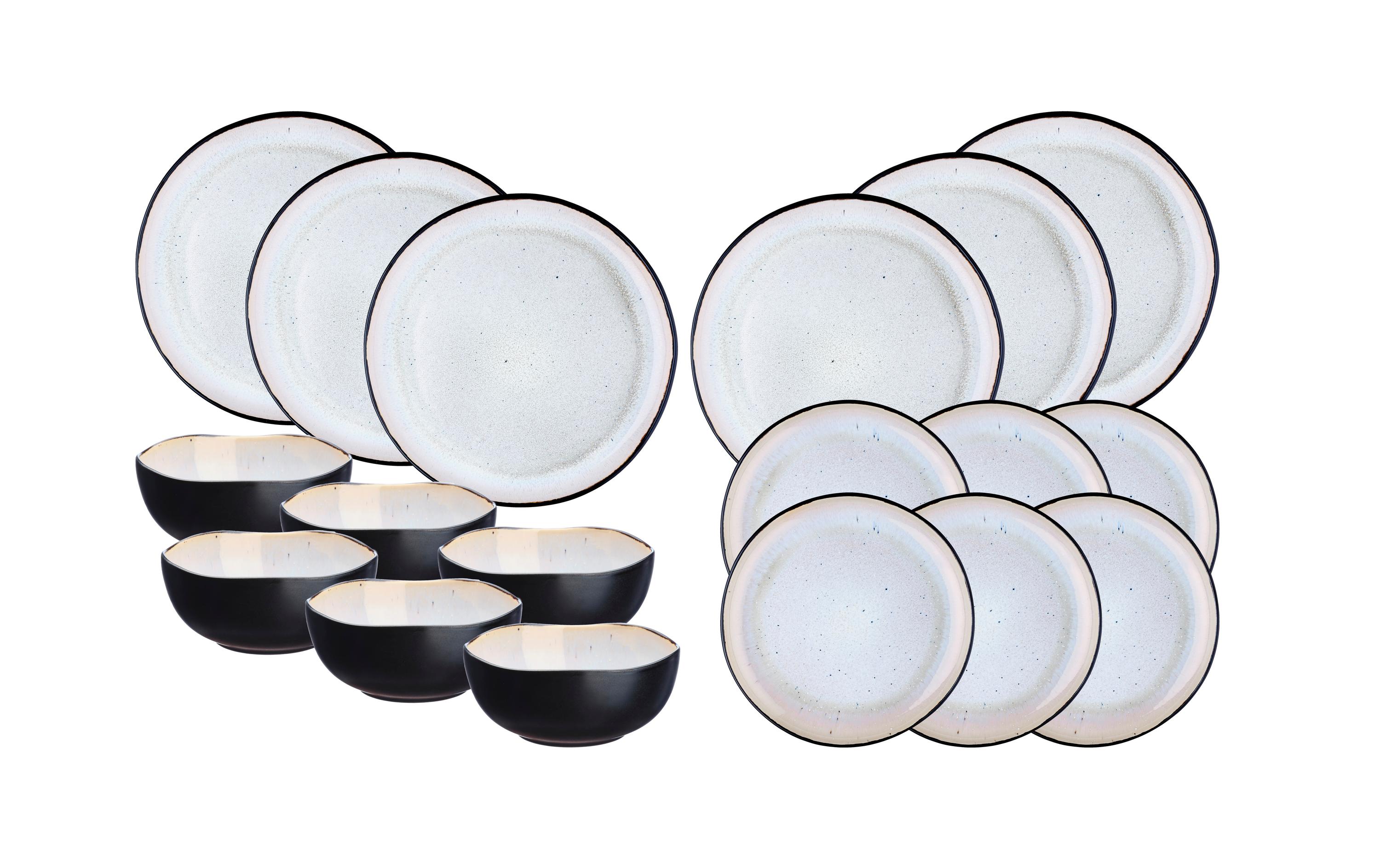 Björn Speise-Service Iris Elfenbeinweiss, 18-teilig