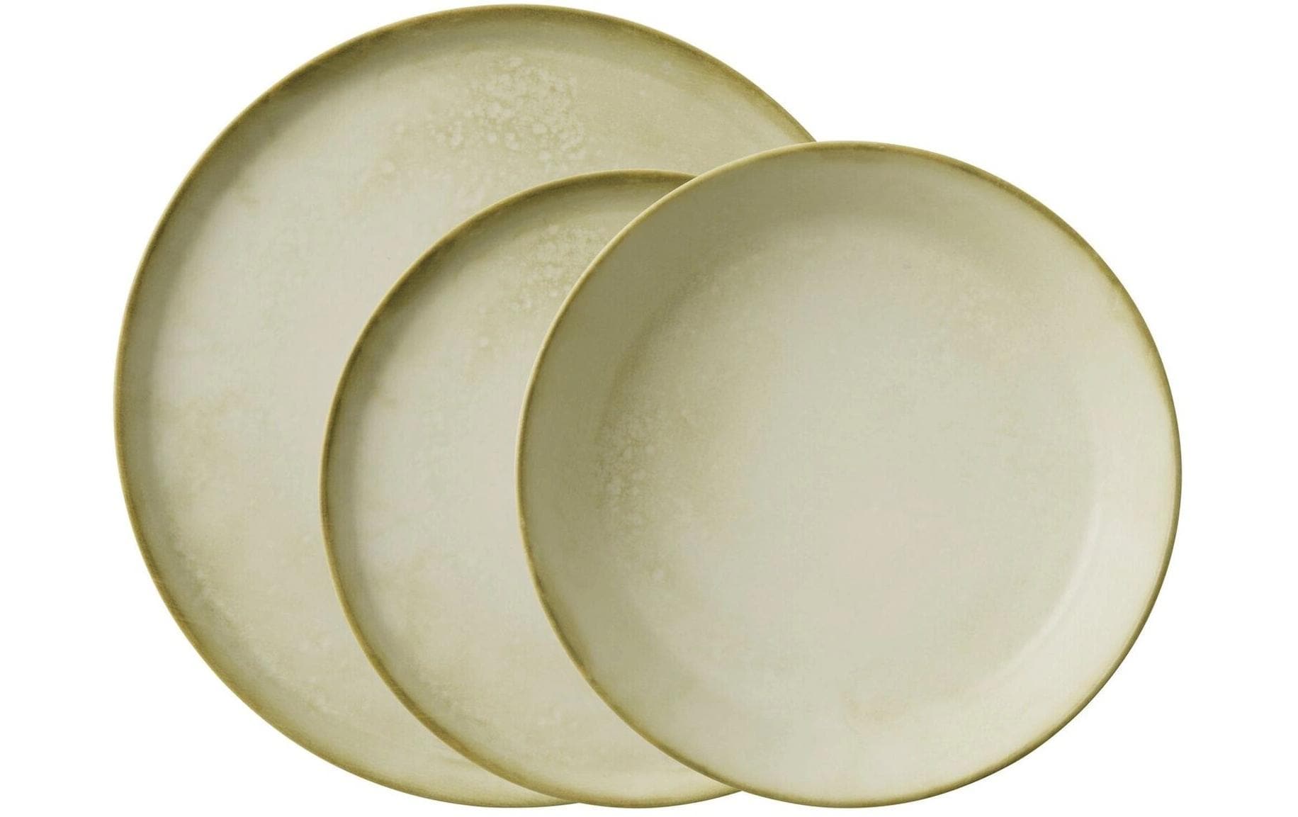 Arthur Krupp Speise-Service Shade Thierra 12 Stück,Grün/Beige