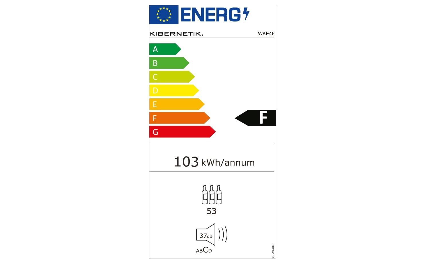Kibernetik Einbau Weinklimaschrank WKE 46 Schwarz, Rechts, Wechselbar