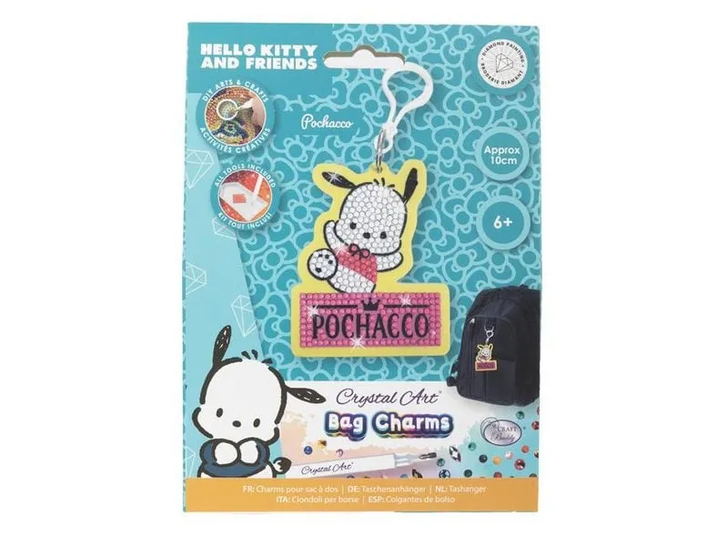 CRAFT Buddy Pochacco, Crystal Art Rucksack Anhänger CRAFT Buddy Pochacco, Crystal Art Rucksack Anhänger