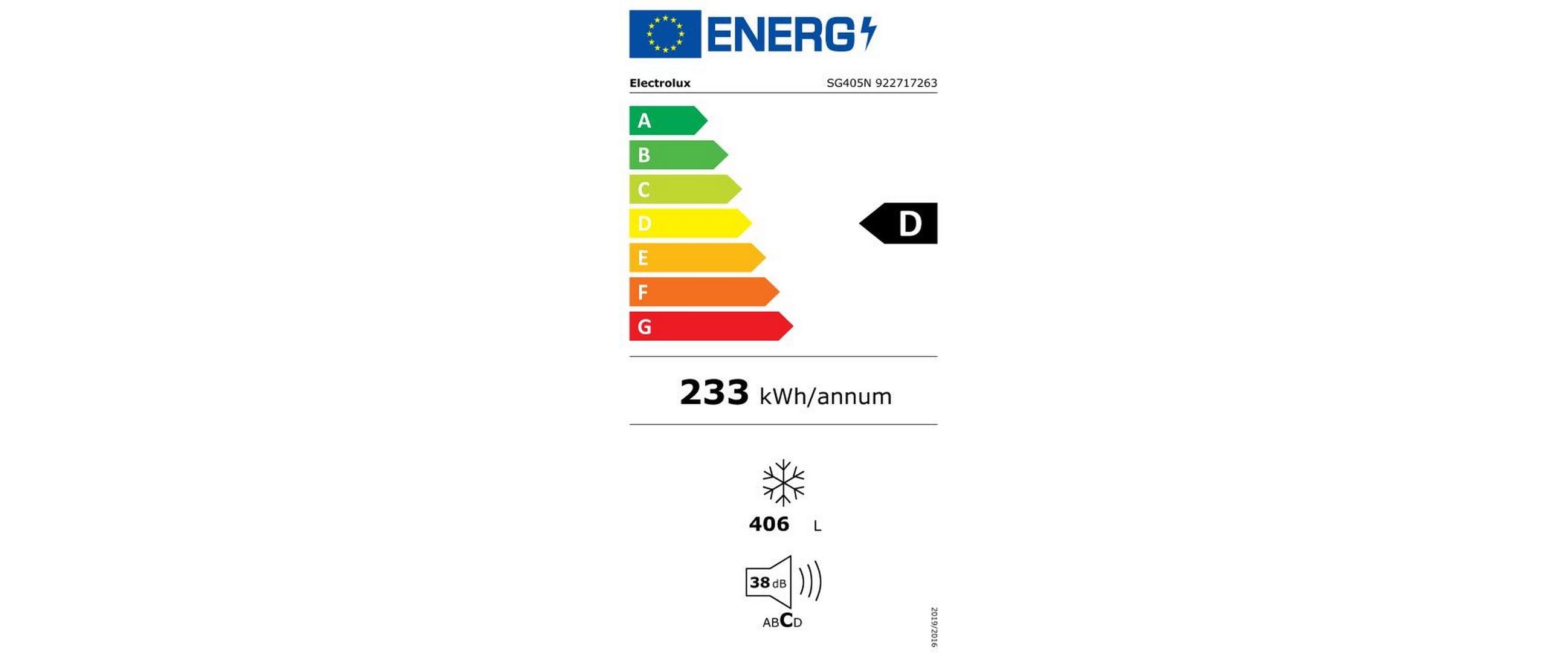 Electrolux Gefrierschrank SG405N Rechts/Wechselbar