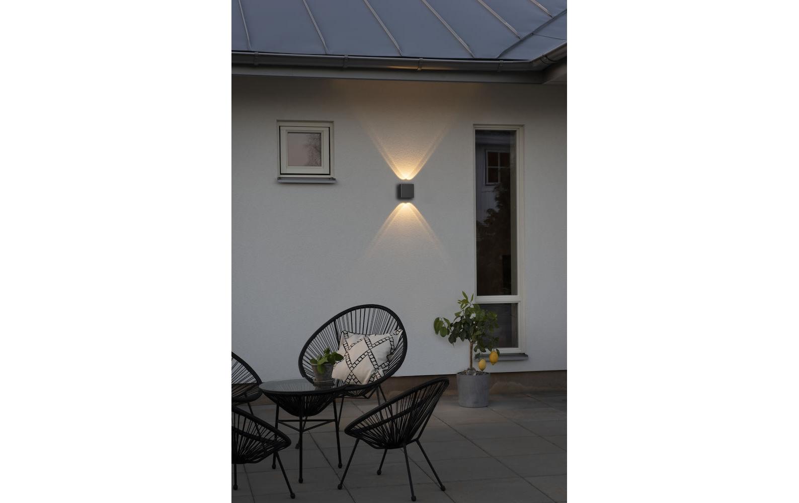 Konstsmide Wandleuchte Chieri, 3000K, 4W, Anthrazit