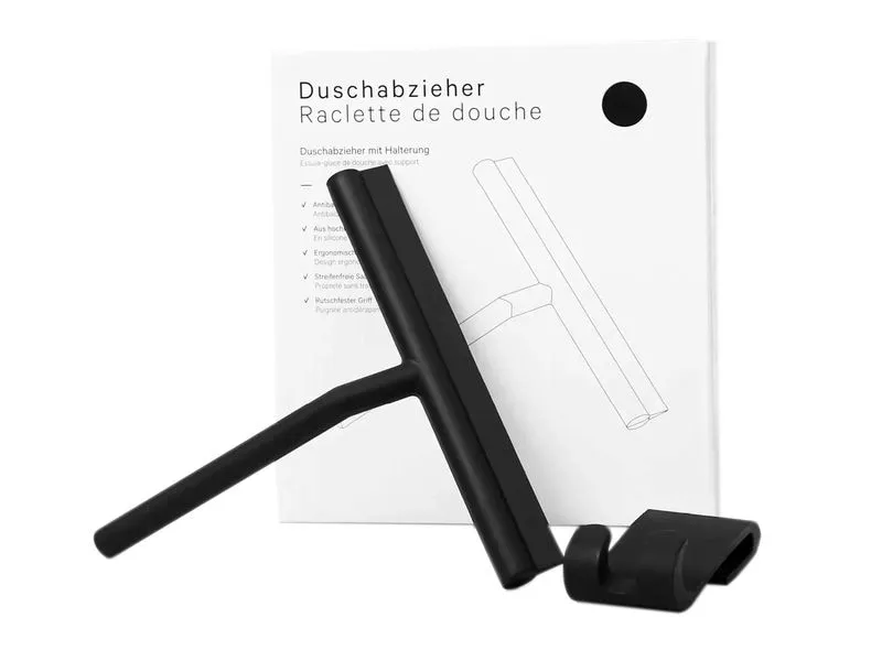 Esmée Silikon Duschabzieher Schwarz Esmée Silikon Duschabzieher Schwarz