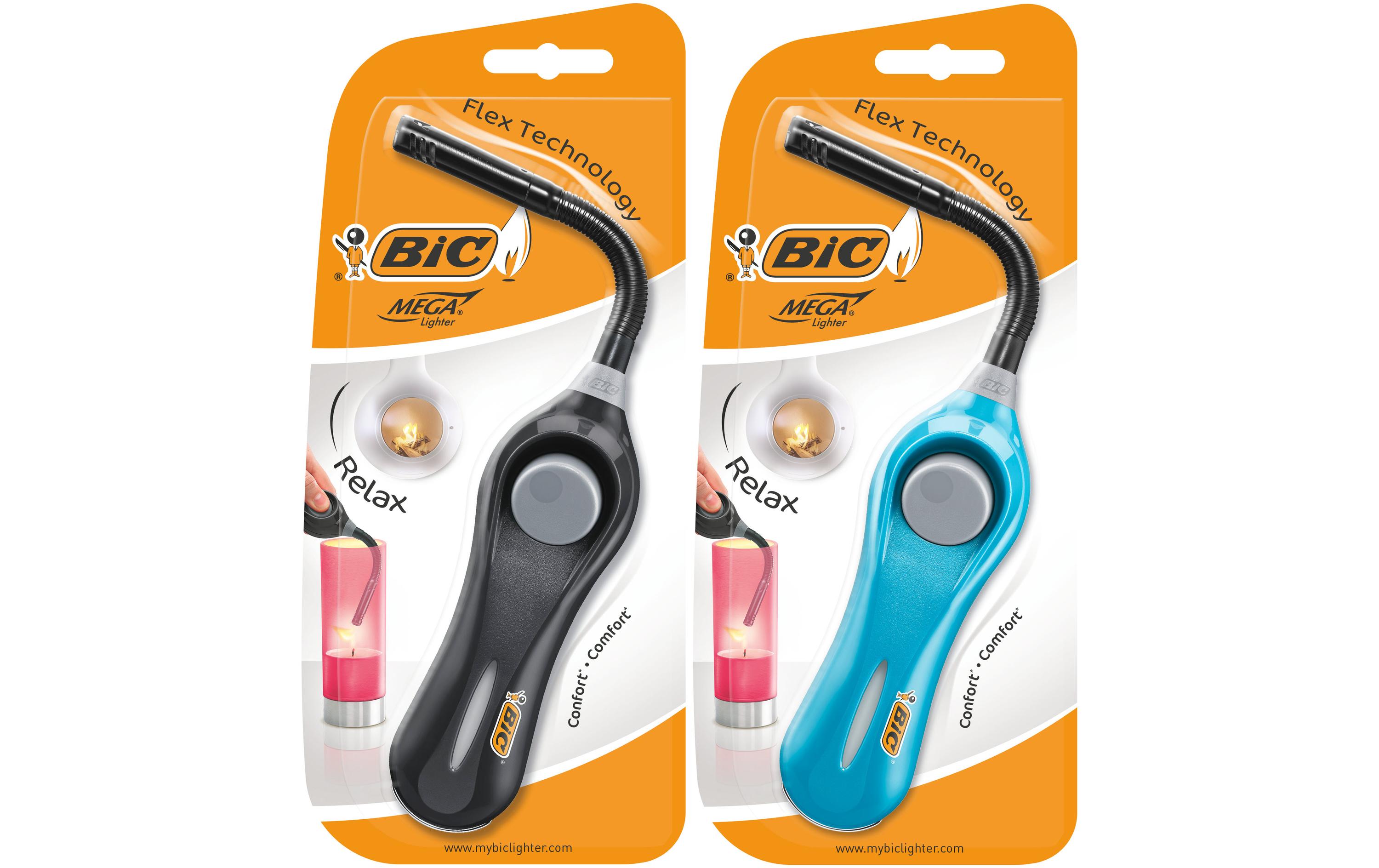 BIC Multifunktionsfeuerzeug Megalighter Relax Assortiert, 1 Stk BIC Multifunktionsfeuerzeug Megalighter Relax Assortiert, 1 Stk