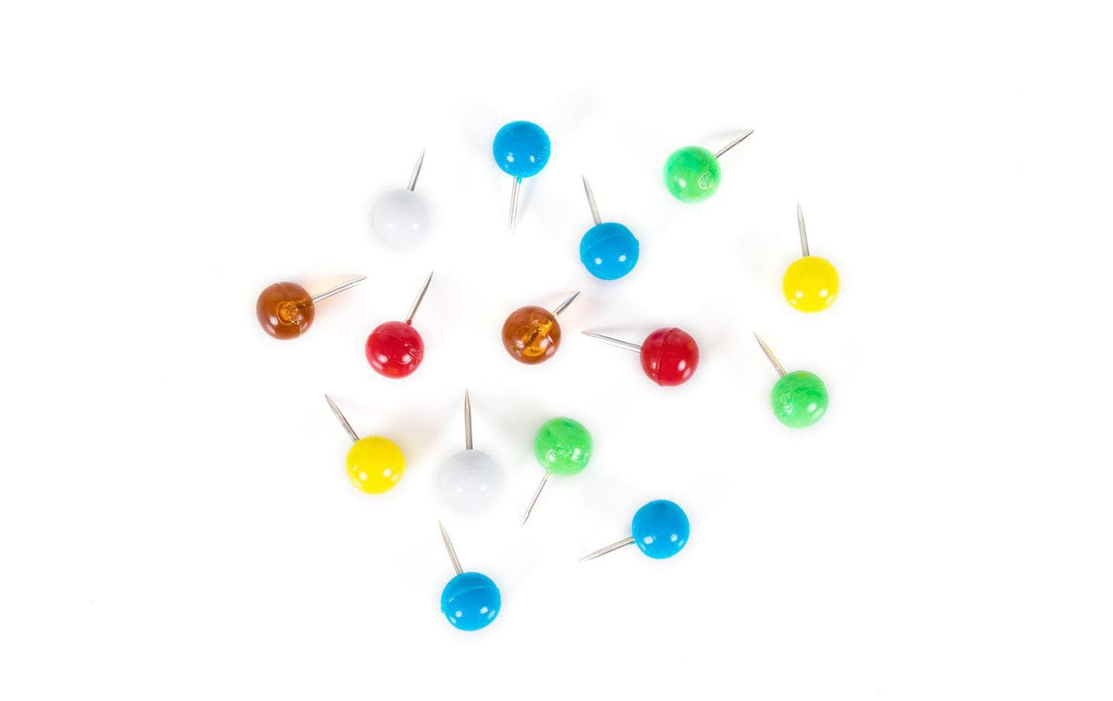 Bi-Office Reissnägel Memoboard rund Mehrfarbig, 200 Stück