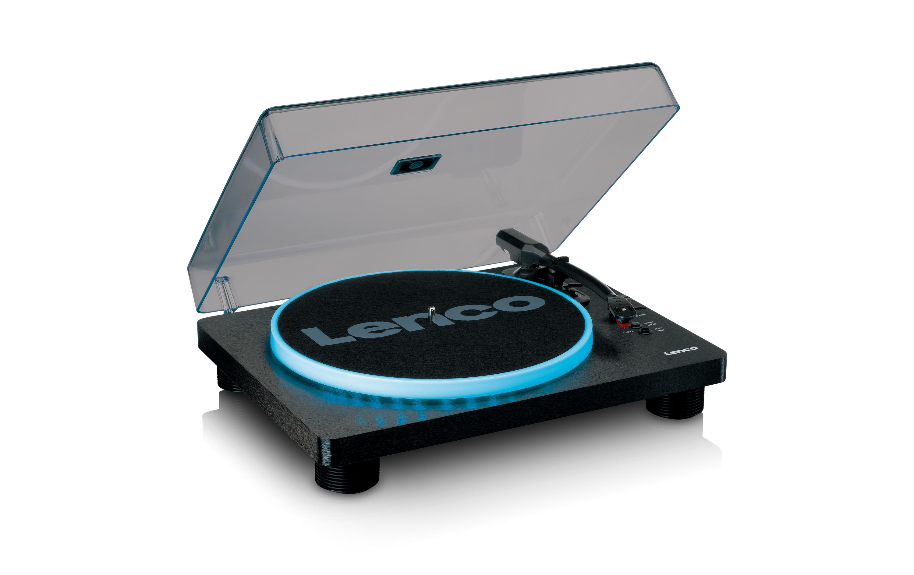 Lenco Plattenspieler LS-50LEDBK Schwarz