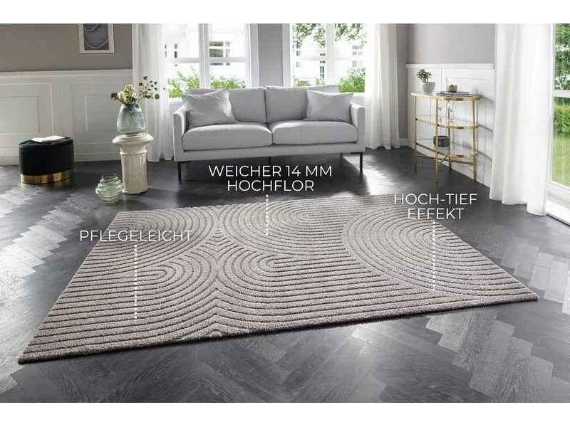 Elle Decoration Teppich Panglao 120 cm x 170 cm, Grey