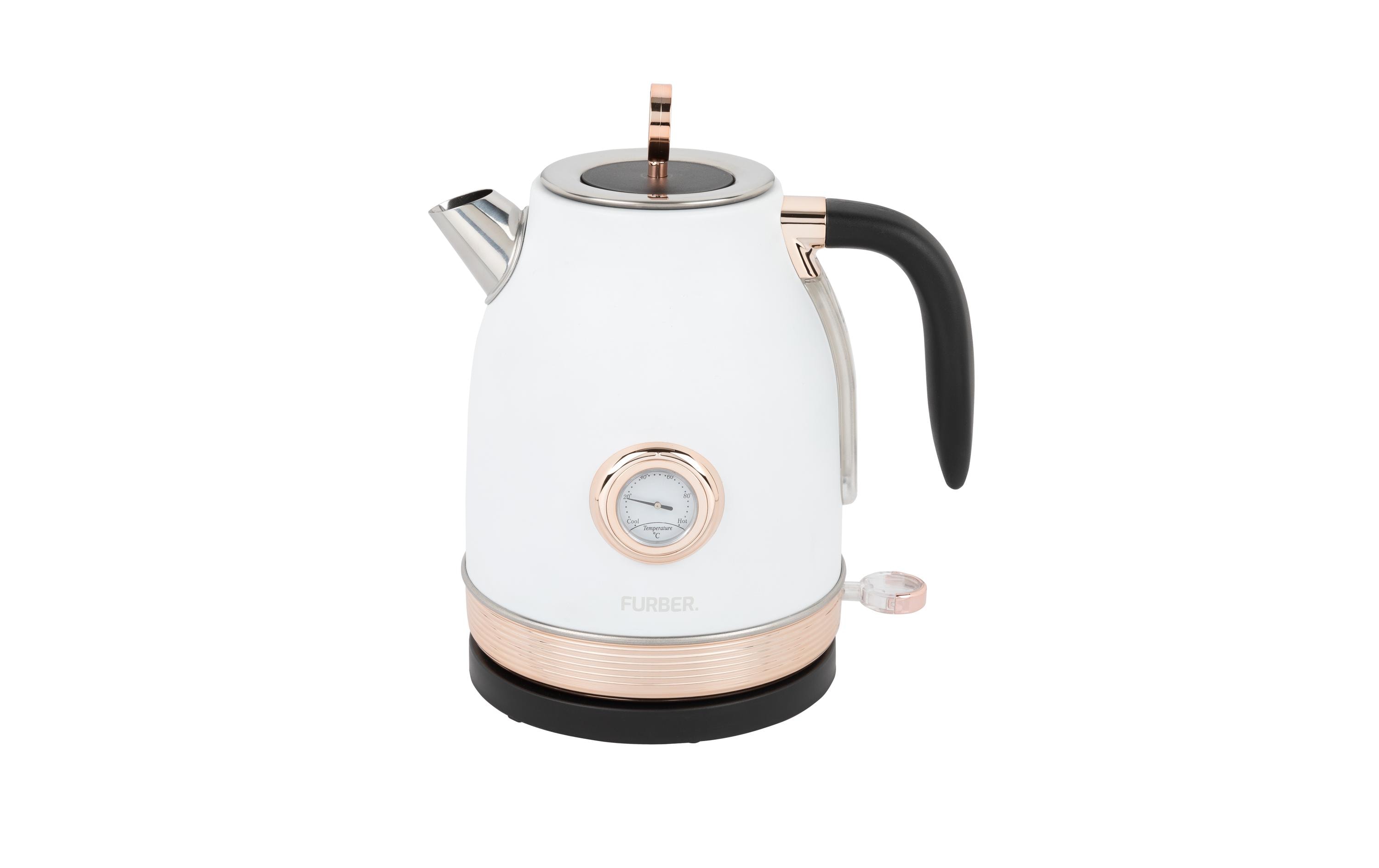FURBER Wasserkocher Monroe 1.7 l, Rosegold/Weiss