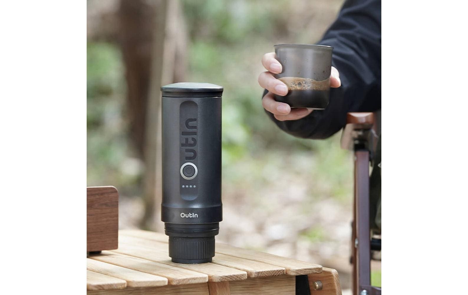 OUTIN Reisekaffeemaschine Nano Space Grau