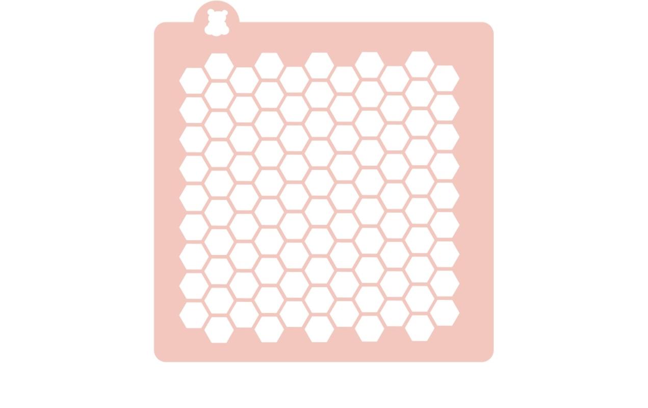 Cut my Cookies Schablone Honigwaben Weiss