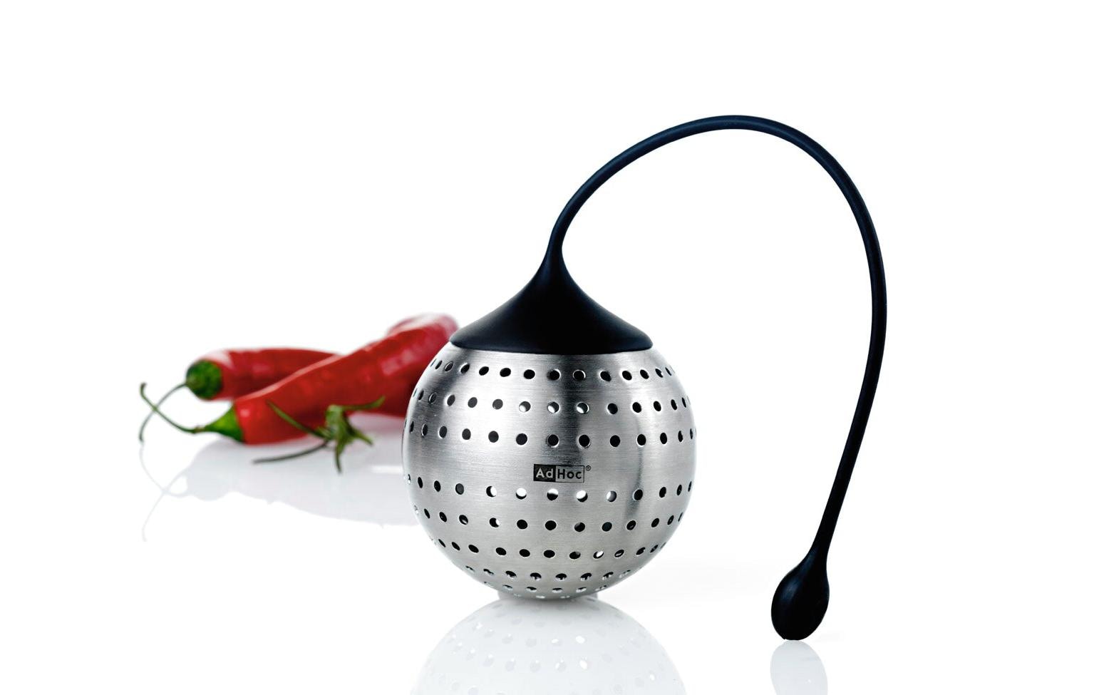 AdHoc Tee-Gewürzsieb Spice Bomb Schwarz/Silber