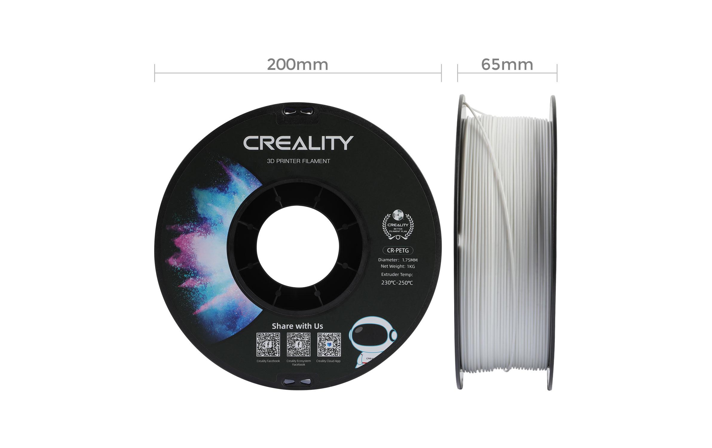 Creality Filament PETG, Weiss, 1.75 mm, 1 kg Creality Filament PETG, Weiss, 1.75 mm, 1 kg