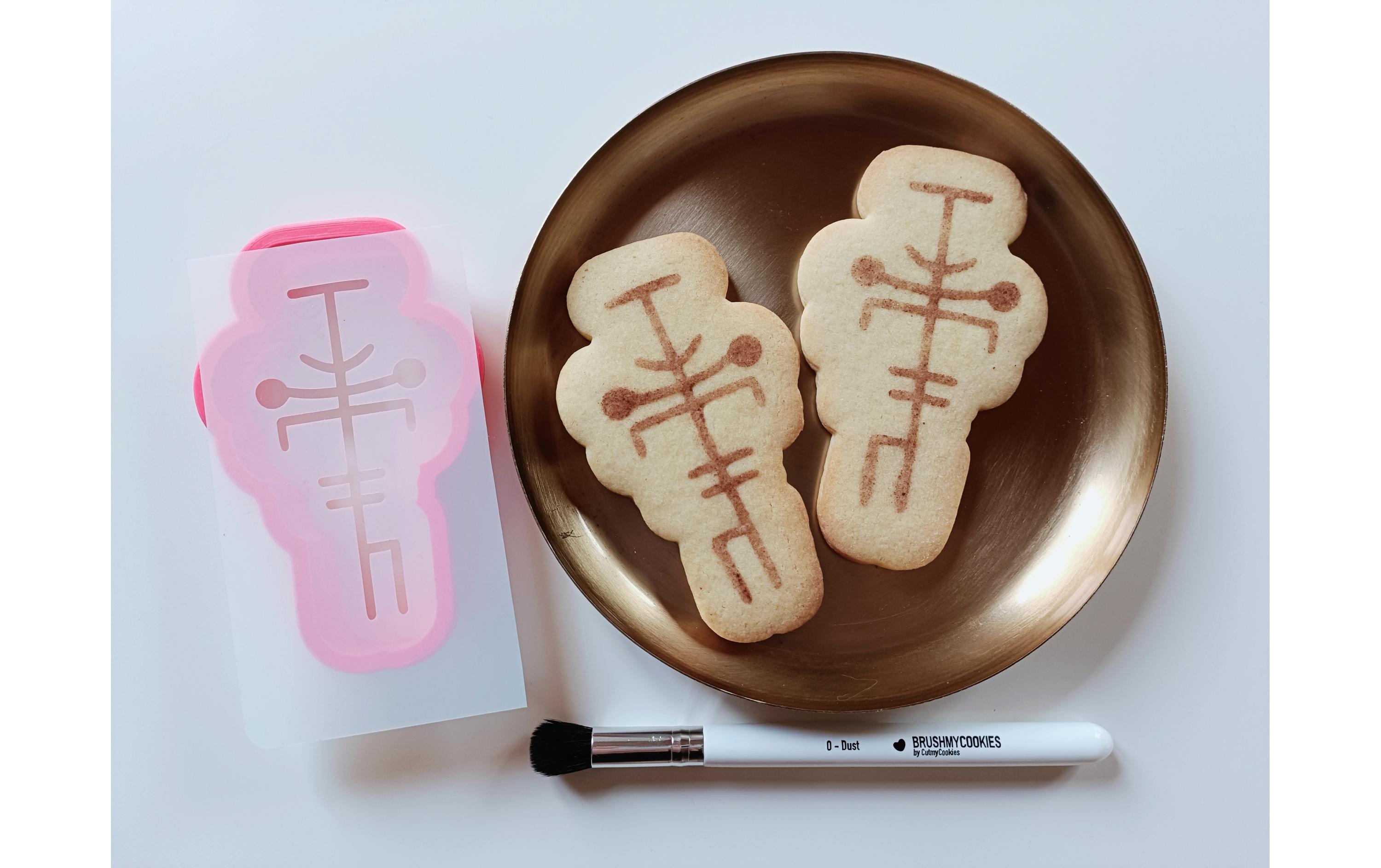 Cut my Cookies Schablone Banane 2-teilig, Weiss