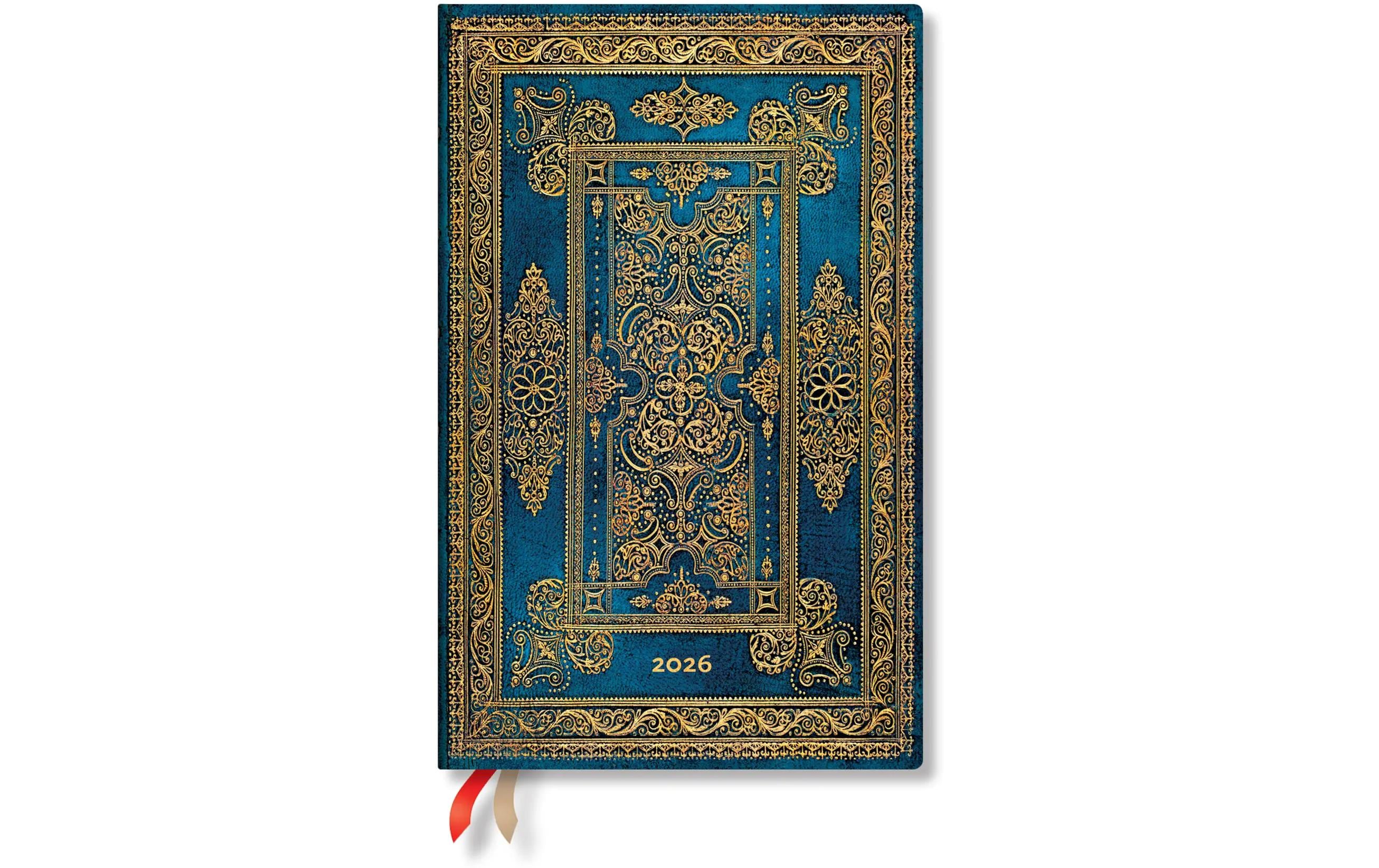 Paperblanks Wochenagenda Maxi Blue Luxe 1 Woche auf 2 Seiten, horizontal