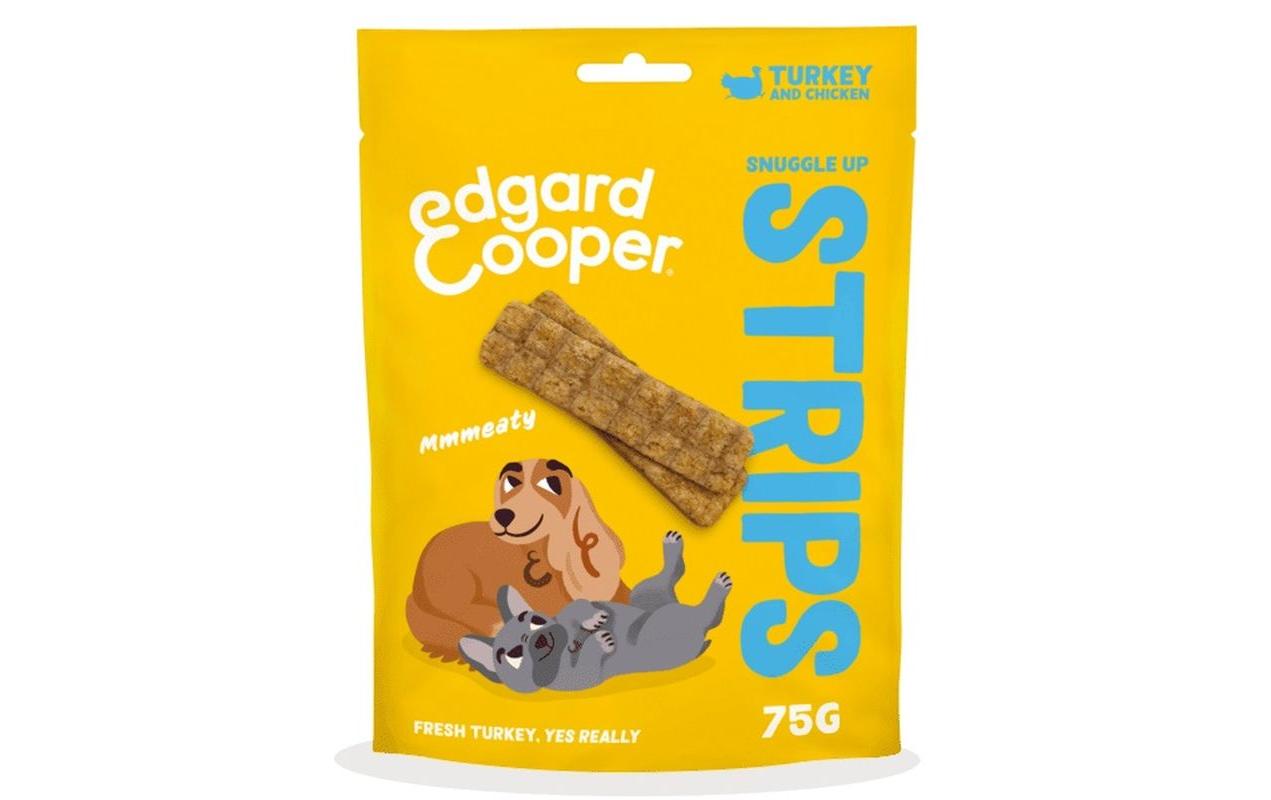Edgard & Cooper Leckerli Strips Truthahn & Huhn, 75 g