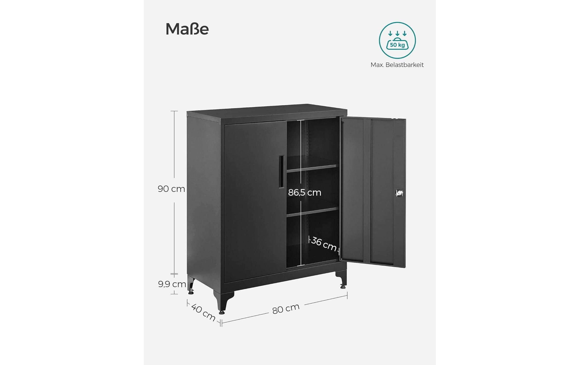 Songmics Aktenschrank 80 x 40 x 90 cm