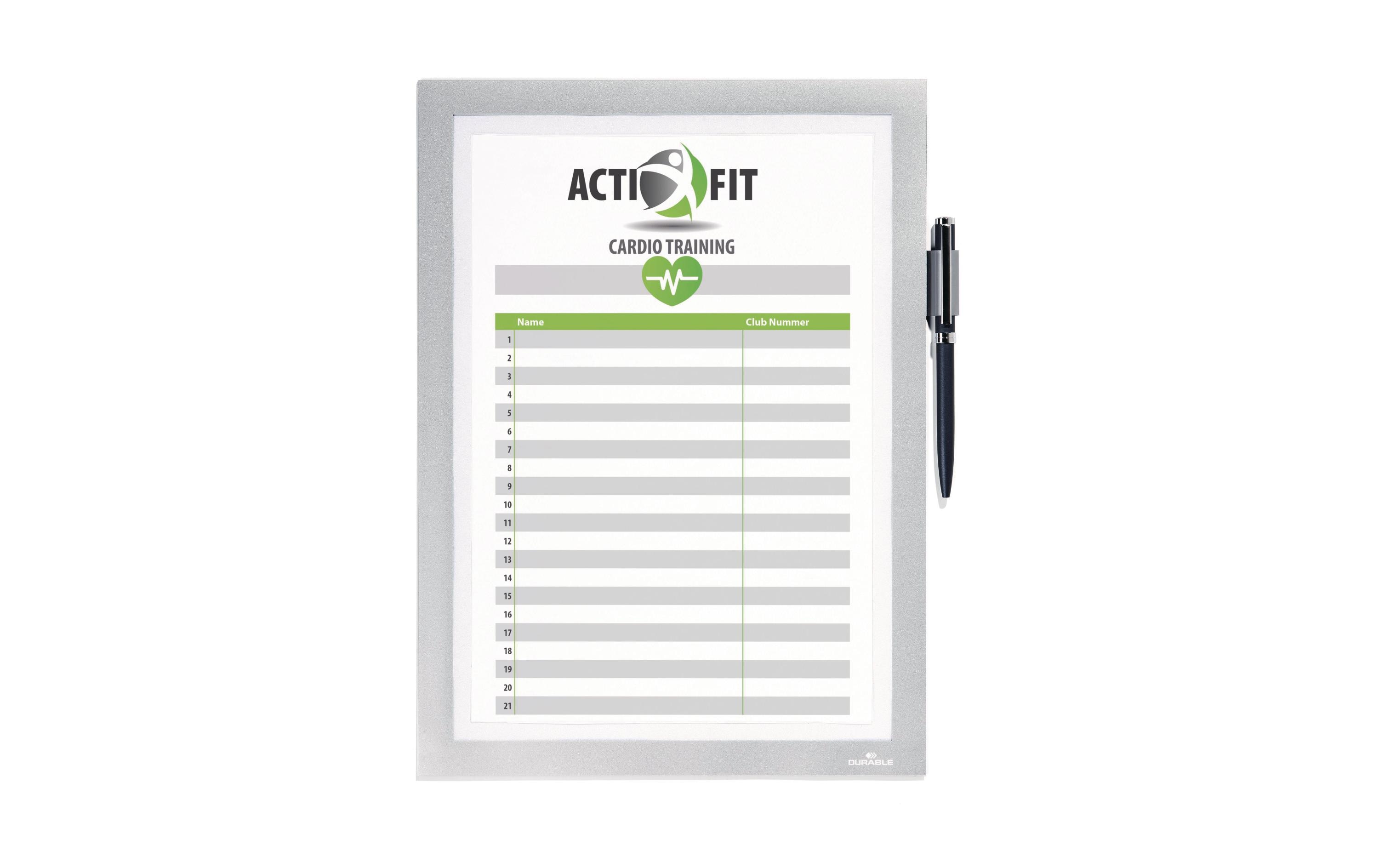 DURABLE Präsentationsrahmen Duraframe Note A4 Silber DURABLE Präsentationsrahmen Duraframe Note A4 Silber