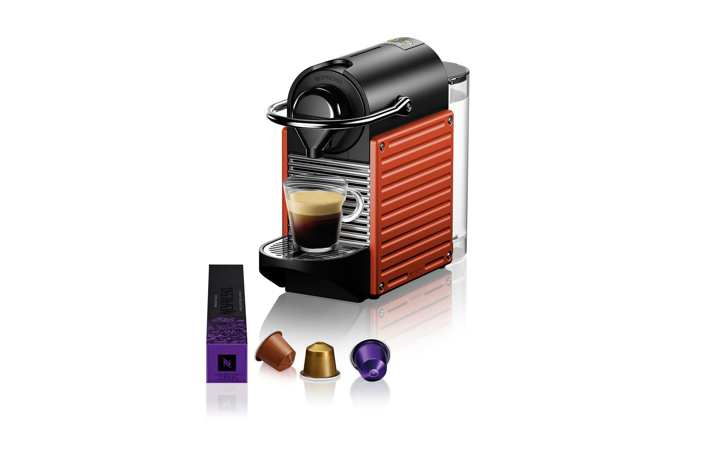 Krups Kaffeemaschine Nespresso Pixie XN3045 Rot/Schwarz