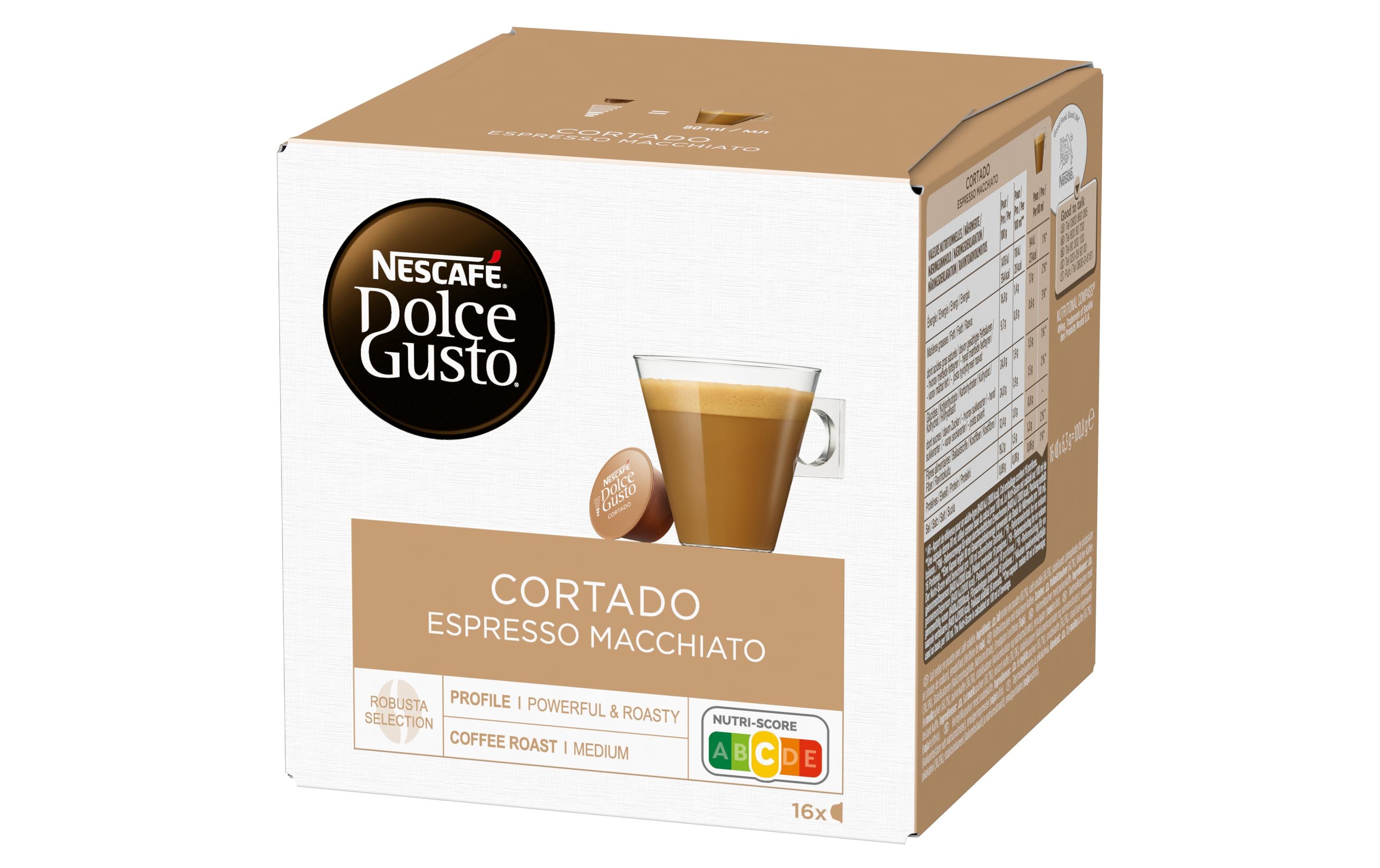 Nescafé Kaffeekapseln Dolce Gusto Cortado Macchiato 16 Stück