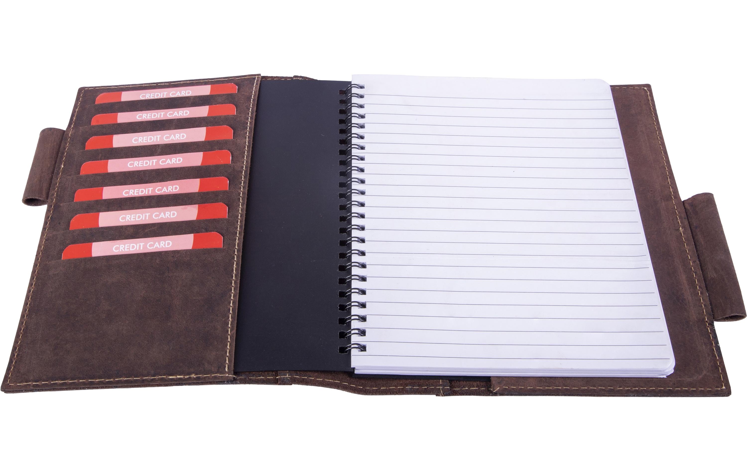 Alpenleder Notizbuch Schiller A5, liniert, Büffelleder Braun