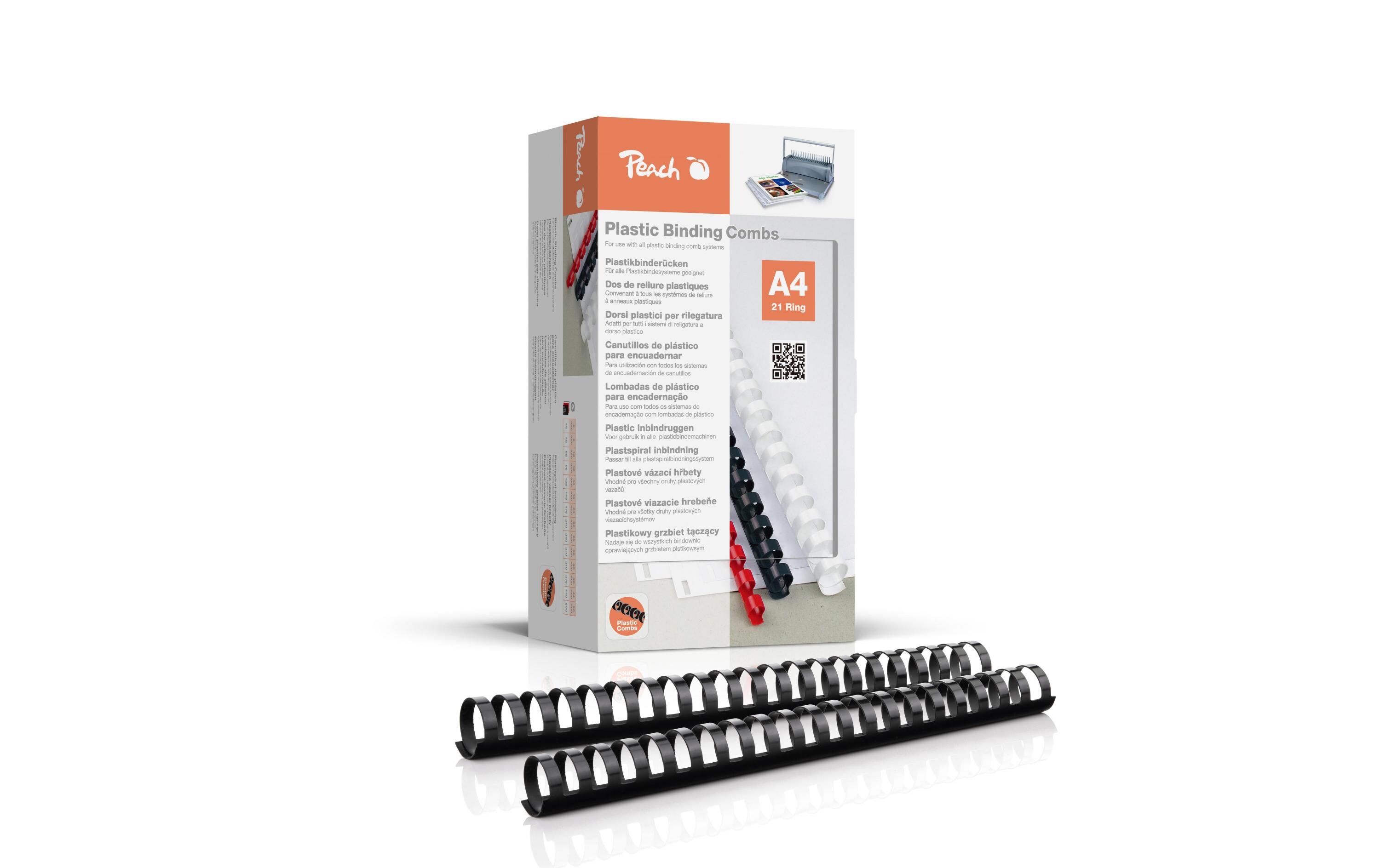 Peach Binderücken 32 mm Schwarz, 50 Stück