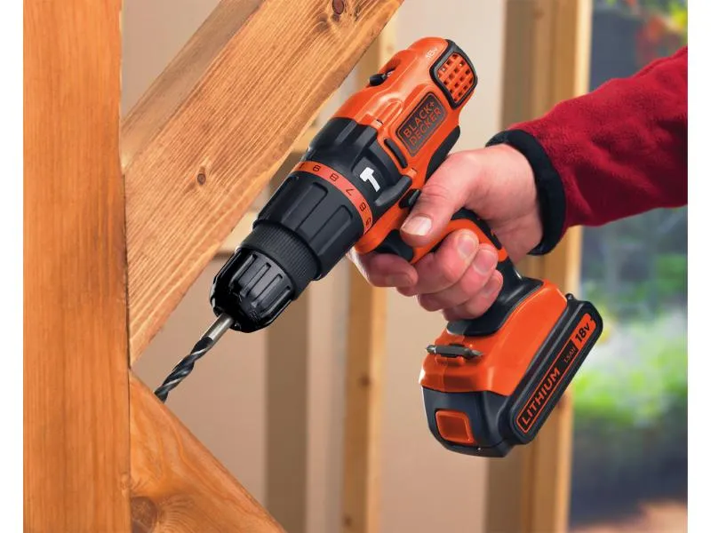 BLACK+DECKER Akku-Schlagbohrschrauber BDCH188N Kit 18V BLACK+DECKER Akku-Schlagbohrschrauber BDCH188N Kit 18V