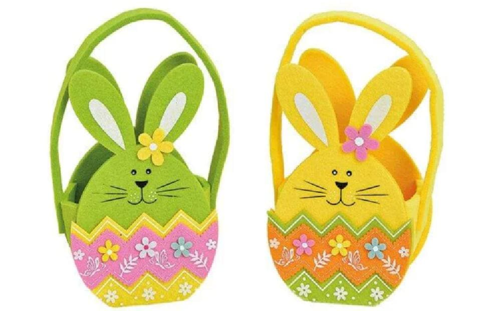 G. Wurm Osterkörbchen Hase, Gelb/Grün