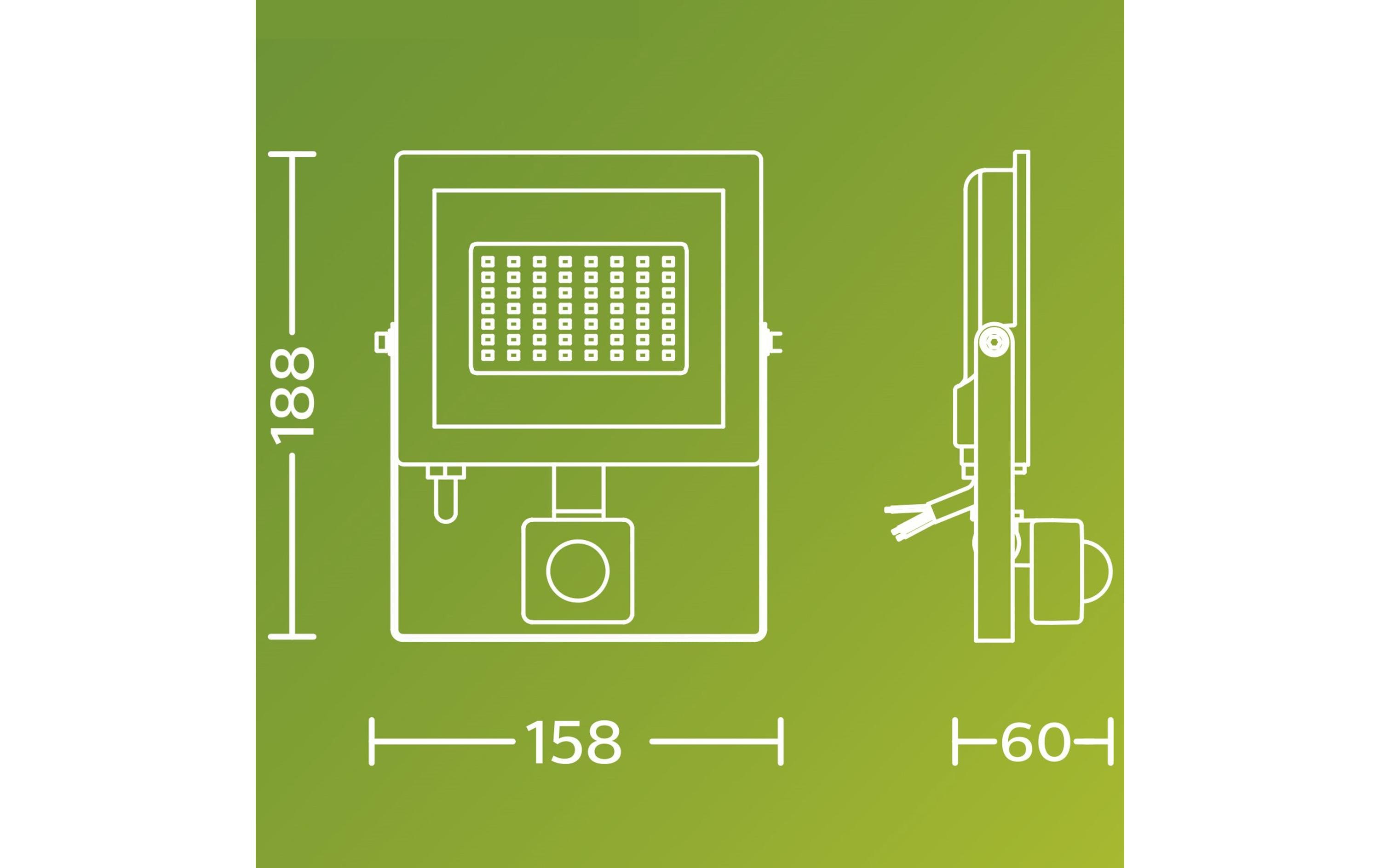 Philips Lois Flutlicht 30W 5000K IR IP65 schwarz 30 W