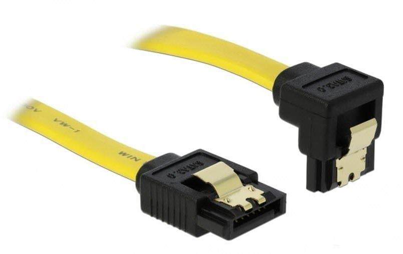 Delock SATA2-Kabel gelb, gewinkelt, 50 cm