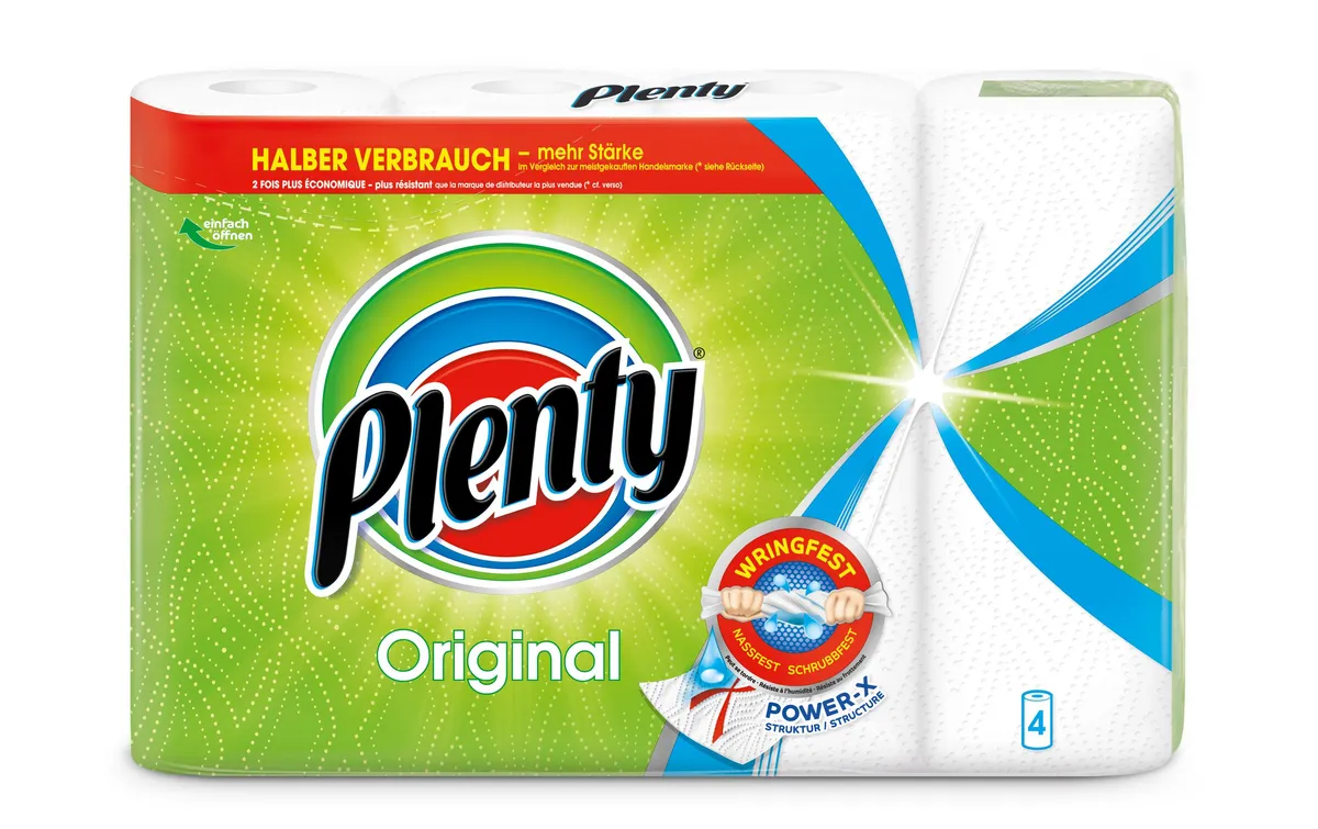 Plenty Haushaltspapier Original 4 Rollen à 45 Blatt Plenty Haushaltspapier Original 4 Rollen à 45 Blatt