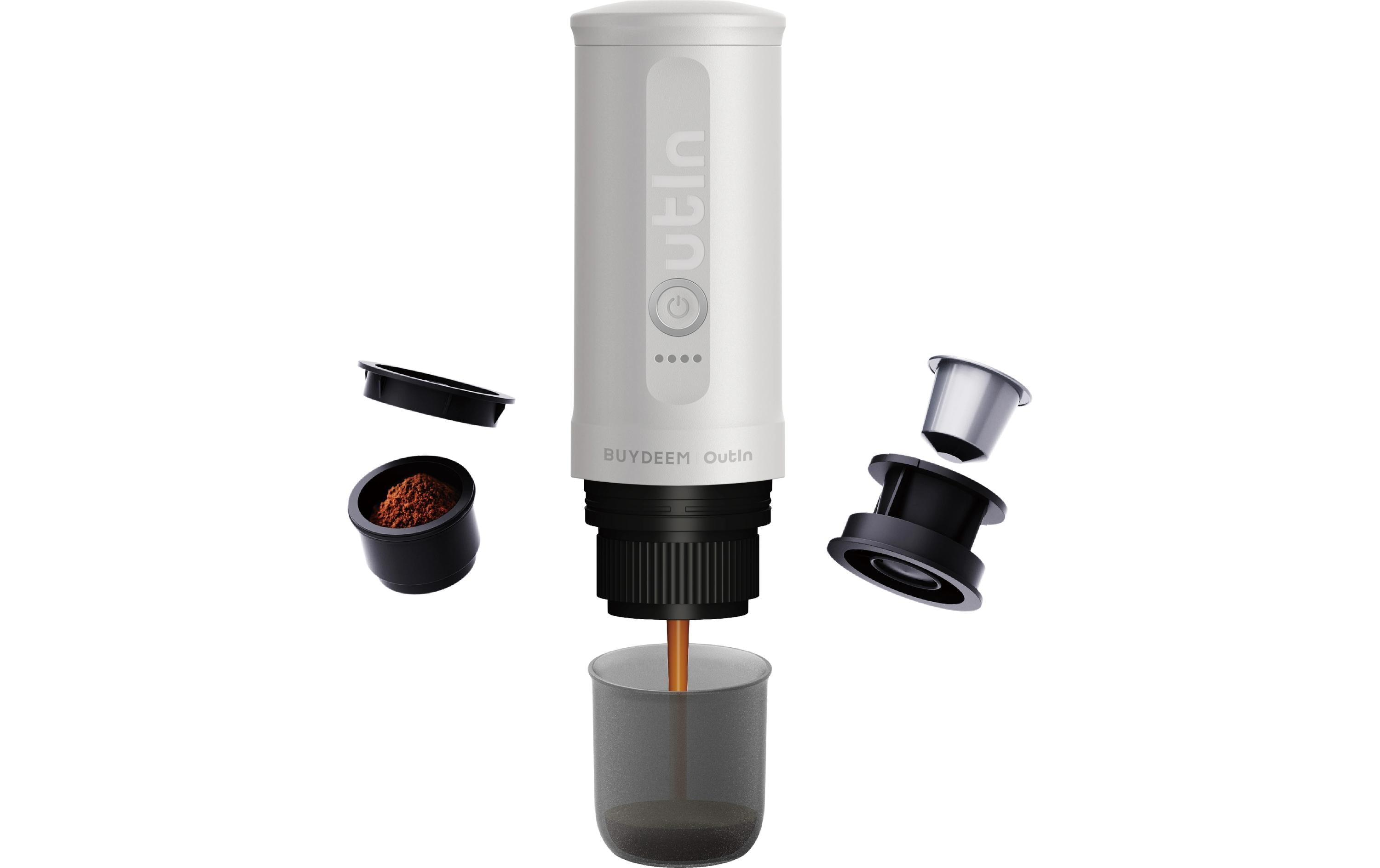 OUTIN Reisekaffeemaschine Nano Kapseln, Weiss