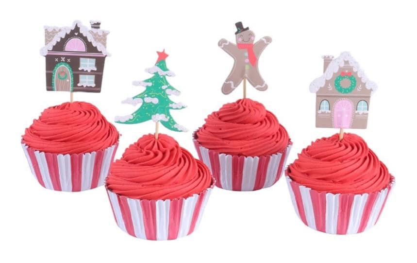 PME Cupcake Backform Gingerbread Village 24 Stück