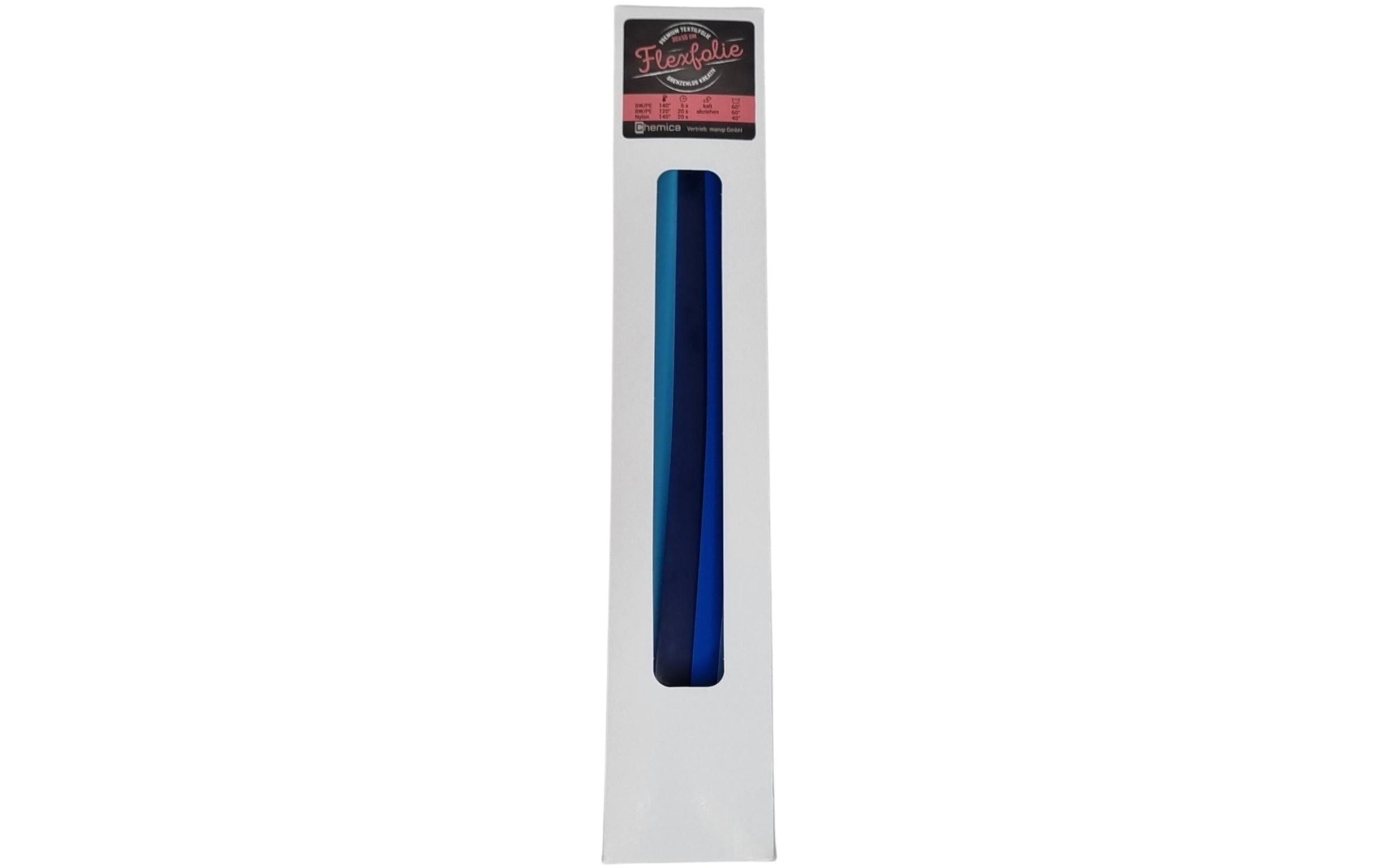 Chemica Aufbügelfolie Flex 30 x 50 cm, 3er Set, Blau Chemica Aufbügelfolie Flex 30 x 50 cm, 3er Set, Blau