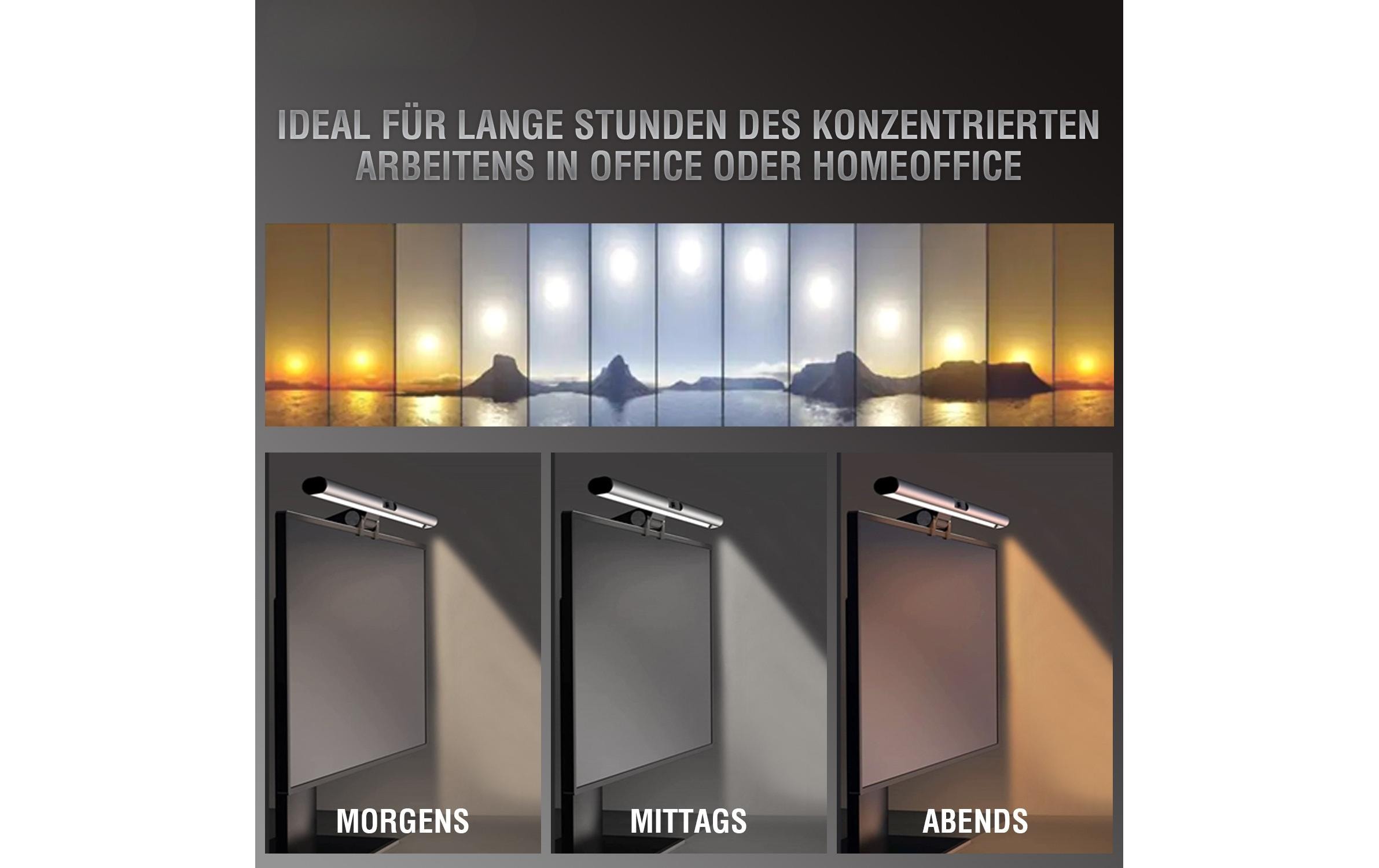 4smarts Monitorlampe LightBar Silber