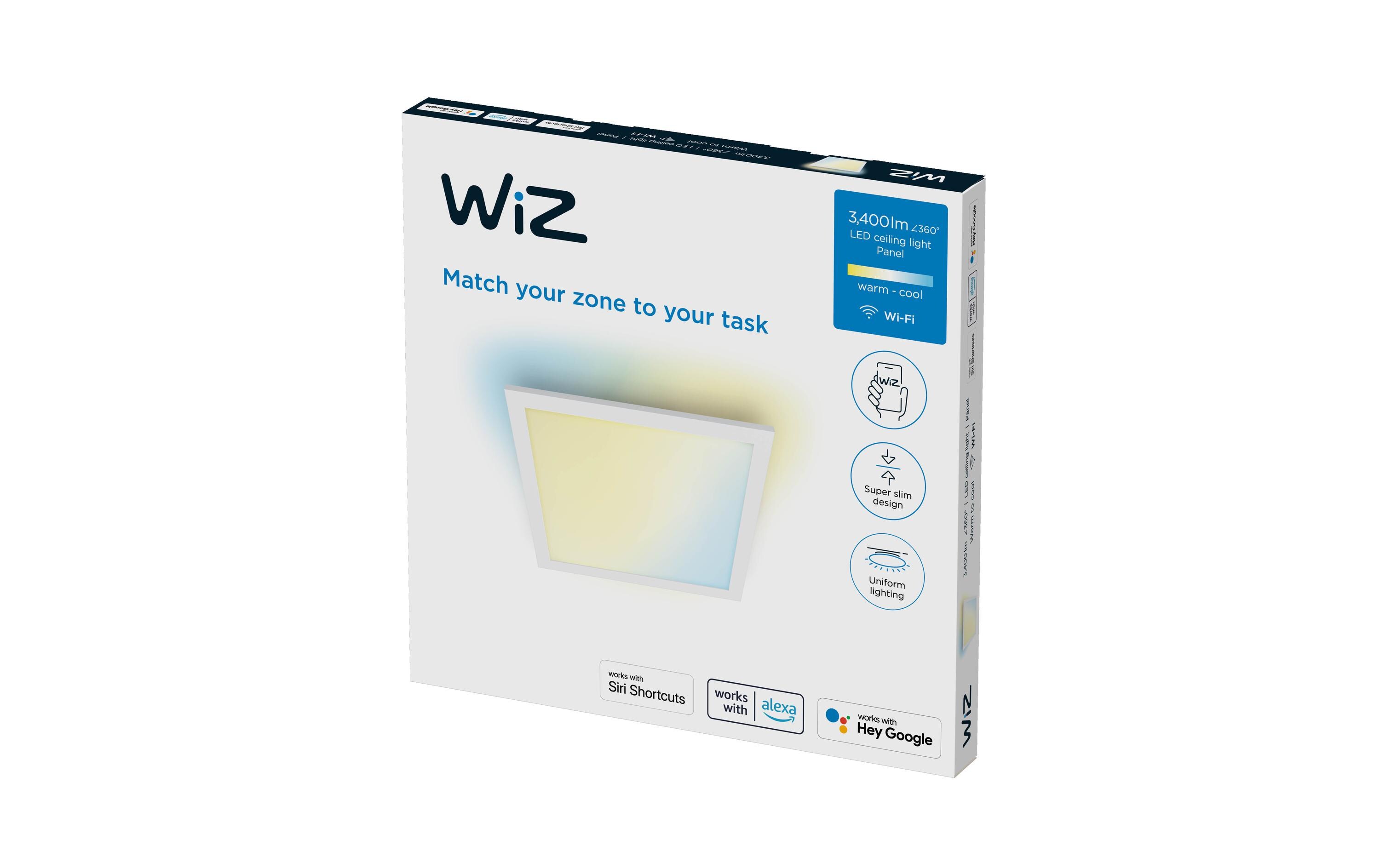 WiZ Panel Tunable White Deckenleuchte Weiss 3400 lm WiZ Panel Tunable White Deckenleuchte Weiss 3400 lm