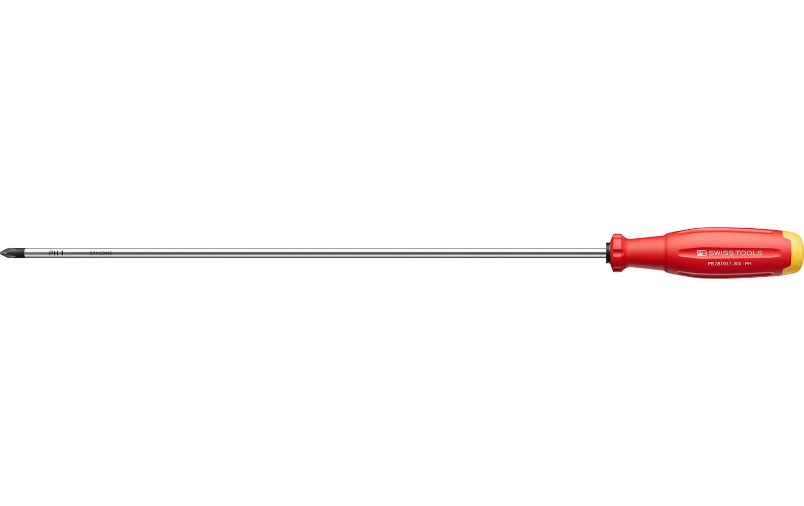 PB Swiss Tools PH-Kreuzschraubenzieher SwissGrip Evo PB 38190.1-300 Rot