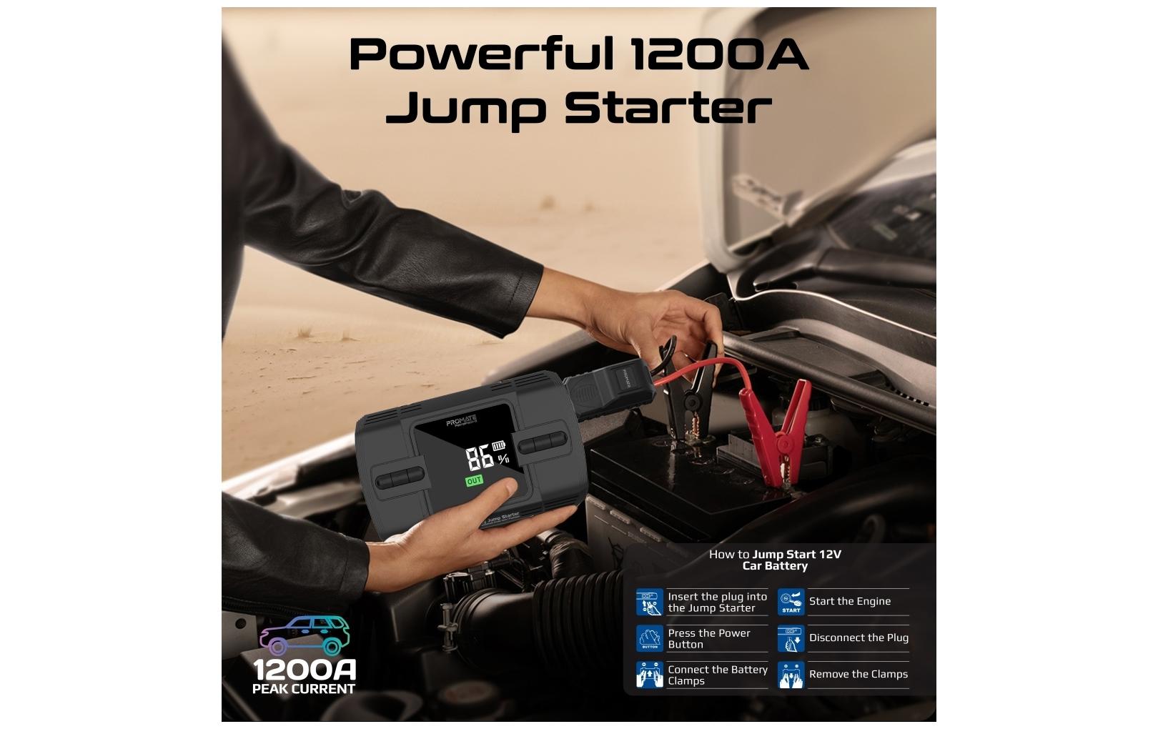 Promate PatrolPack-3 Hochleistungs-Auto-Starter